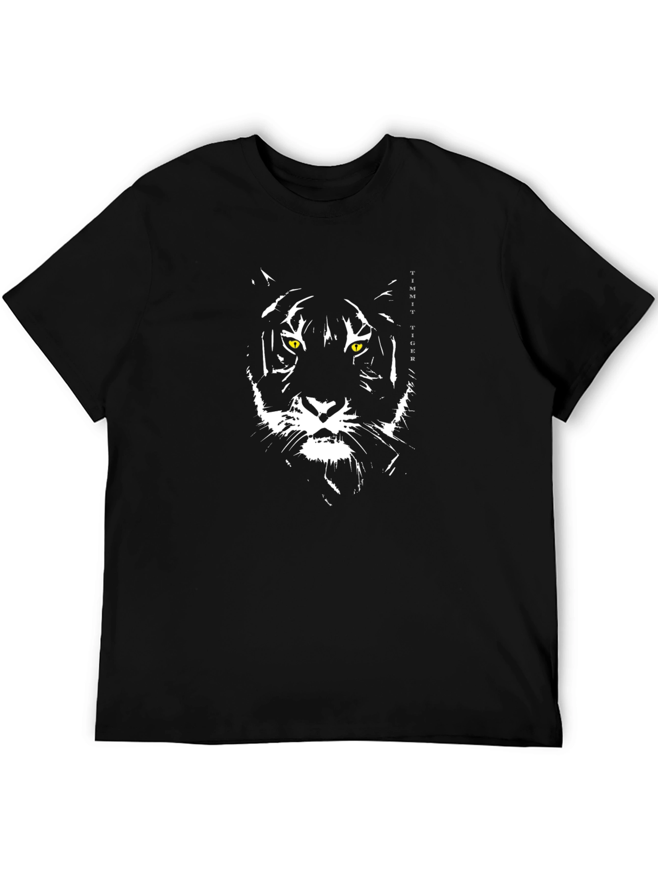 Black Tiger Graphic Black T-Shirt view 5