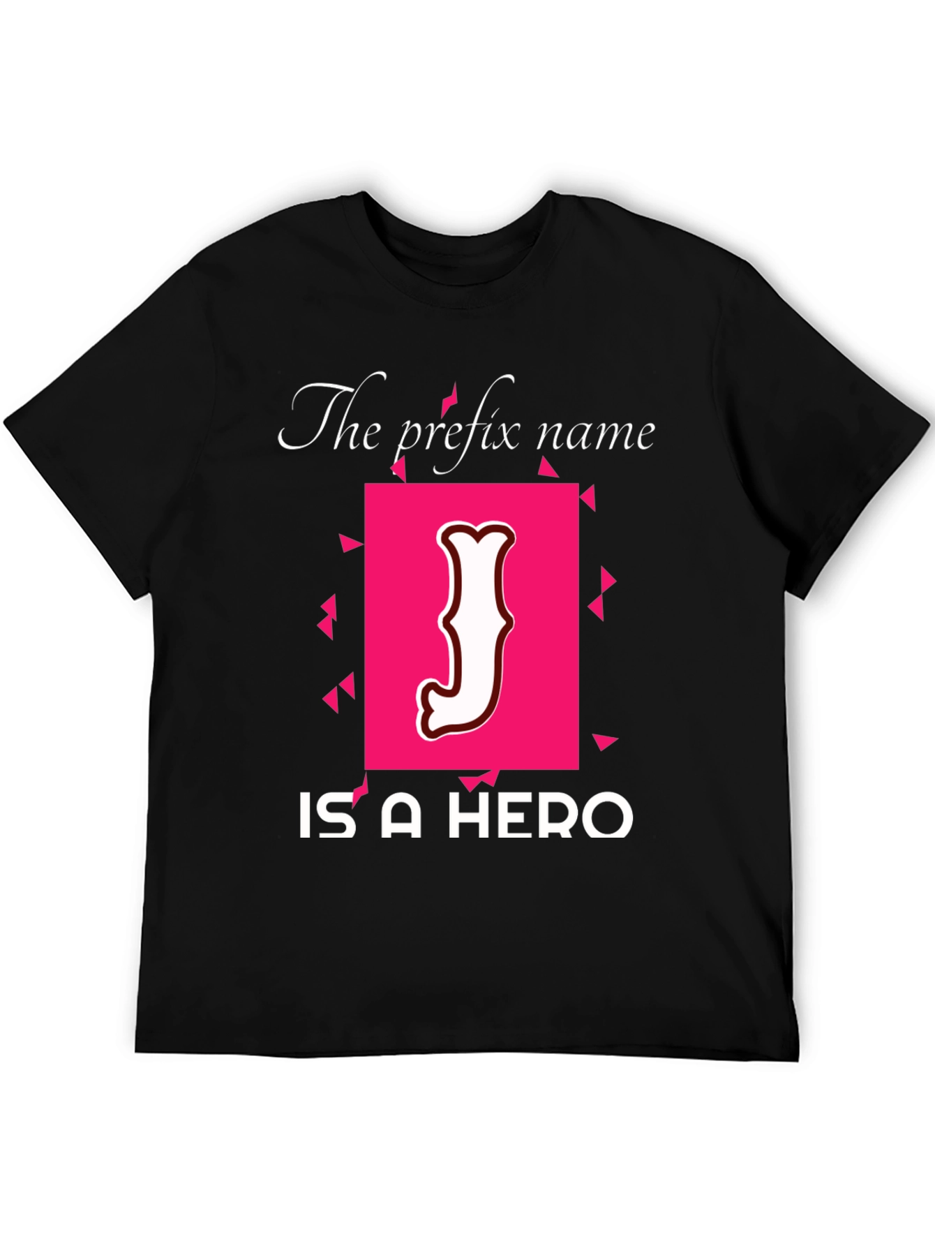 Black The Prefix Name Hero Graphic Tee view 5