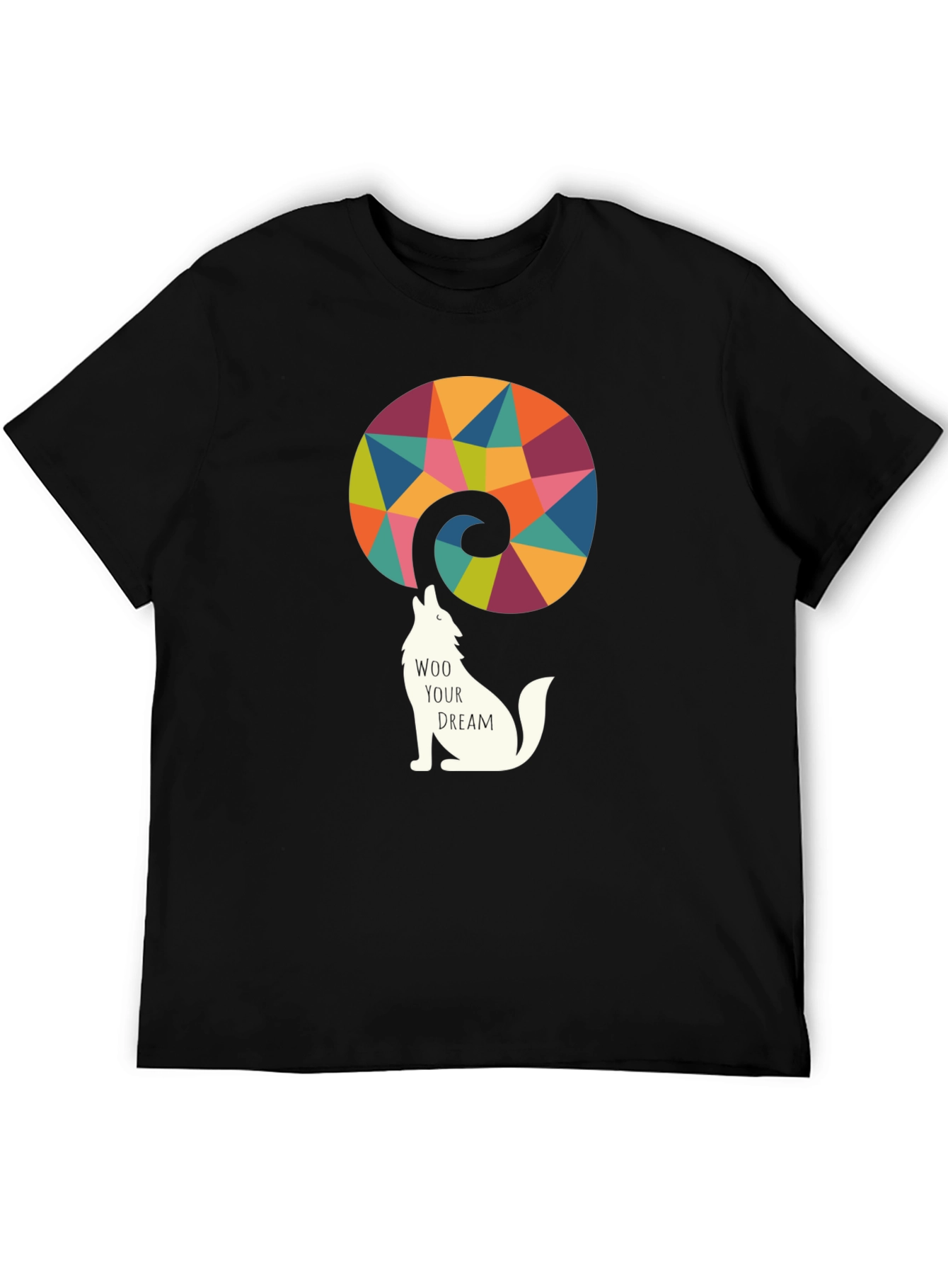 Black Woo Your Dream Wolf Graphic Tee view 5