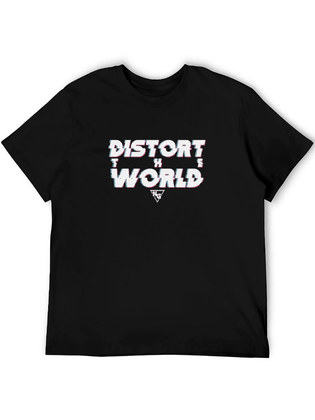 Black Distort The World Graphic T-Shirt - Black view 5