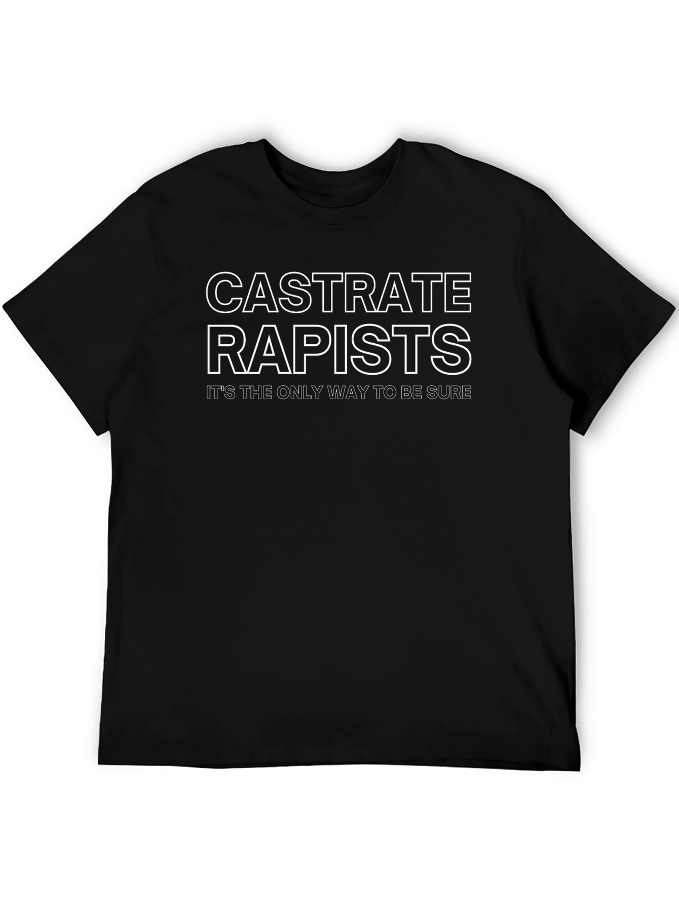 Black Castrate Rapists Graphic T-Shirt view 5