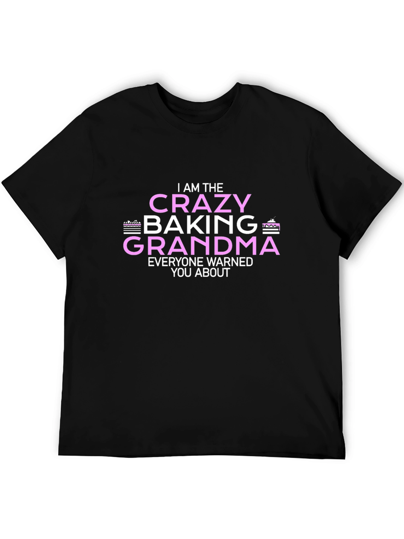 Black Crazy Baking Grandma T-Shirt Funny Graphic Tee view 5