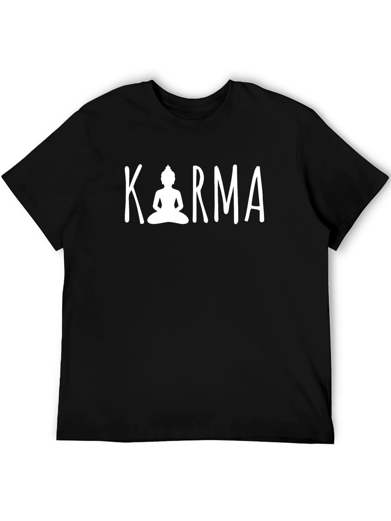 Black Karma Buddha Graphic Tee - Stylish Black T-Shirt view 5