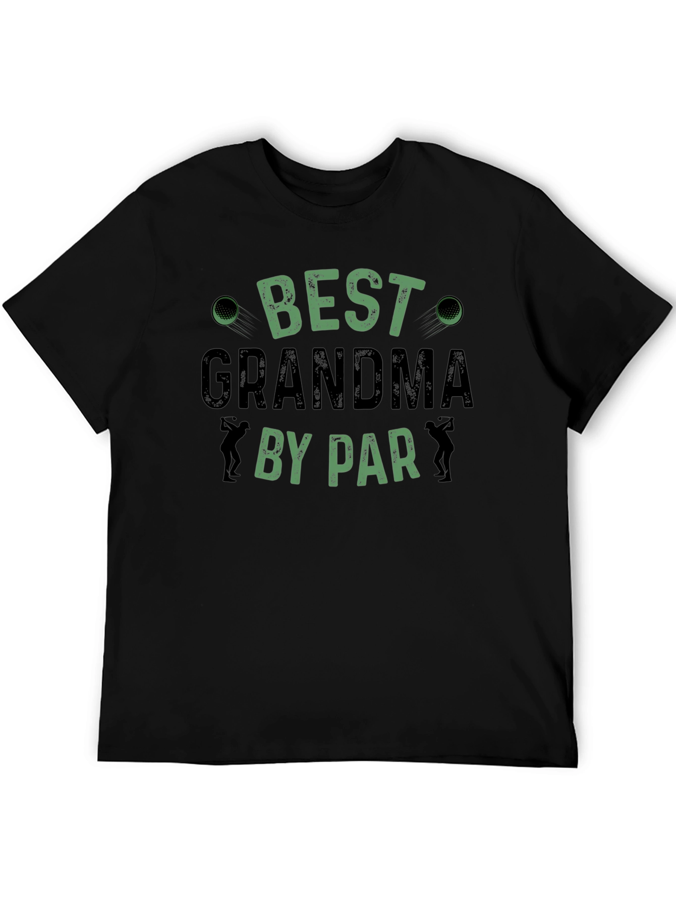 Black Best Grandma By Par Black T-Shirt view 5