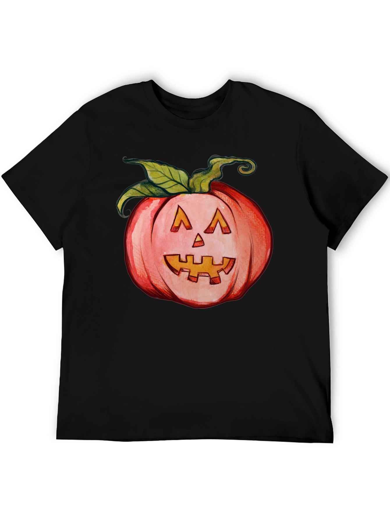 Black Halloween Pumpkin Graphic T-Shirt view 5