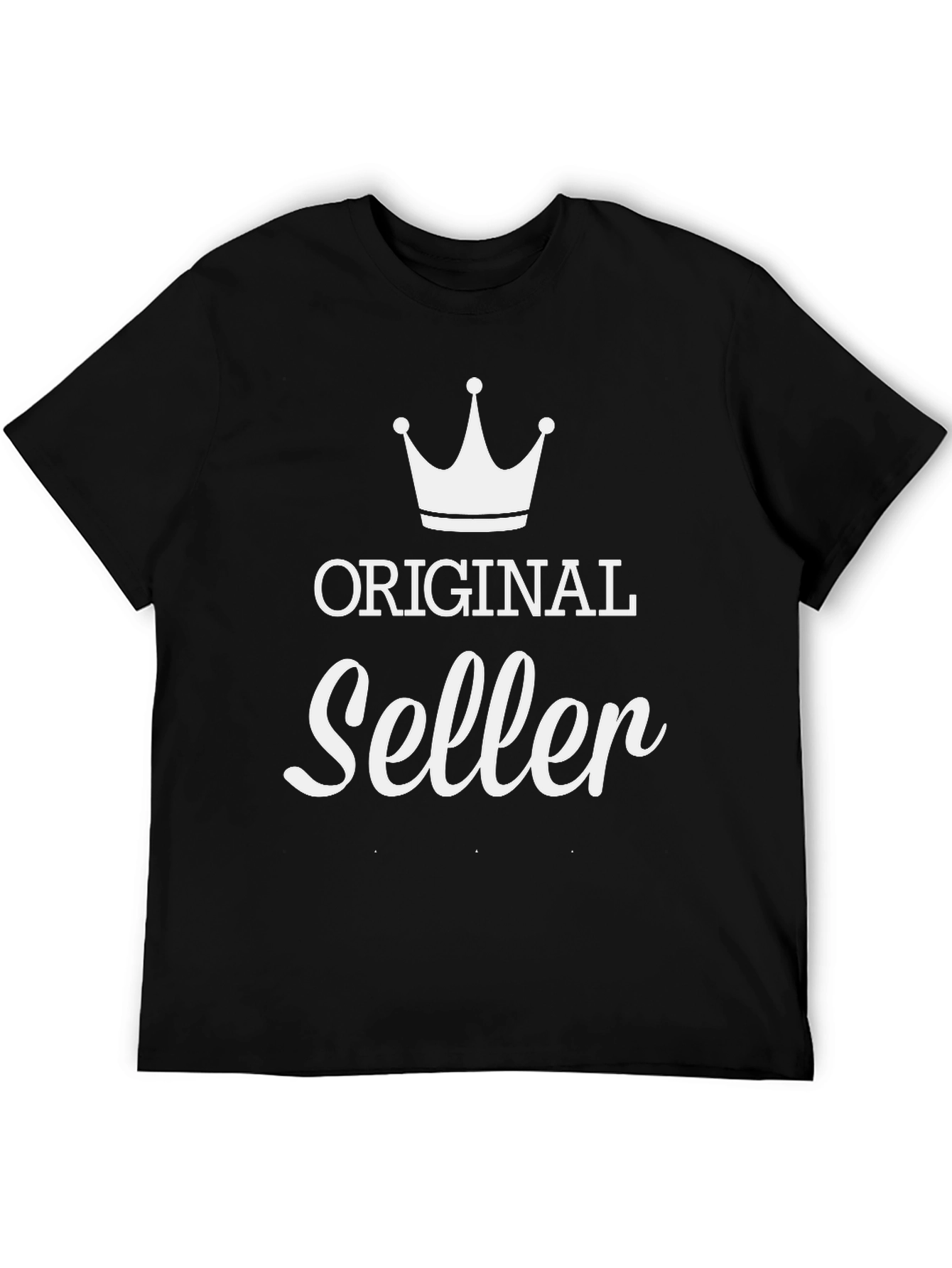 Black Original Seller Crown Graphic Tee - Stylish Men's T-Shirt view 5