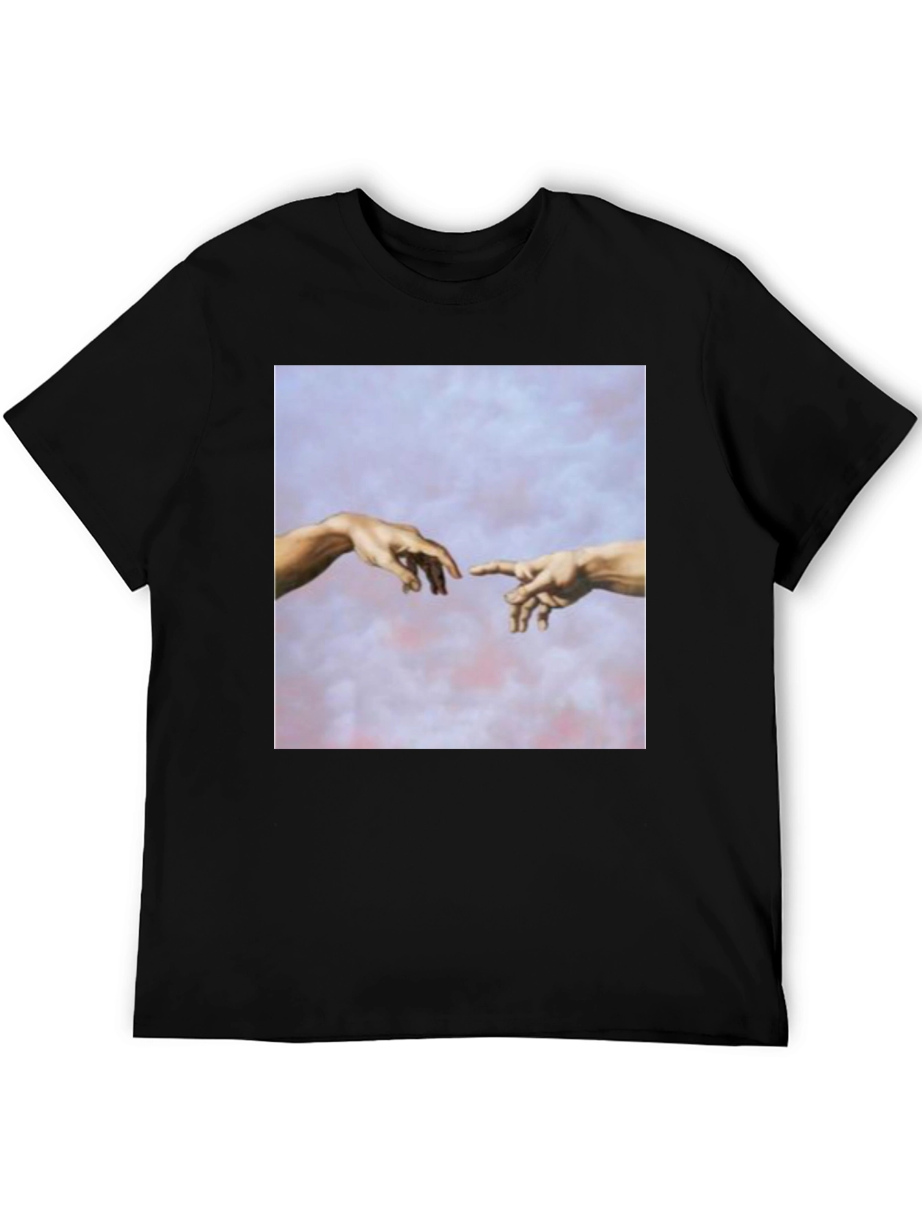 Black Creation of Adam Graphic Tee - Black view 5