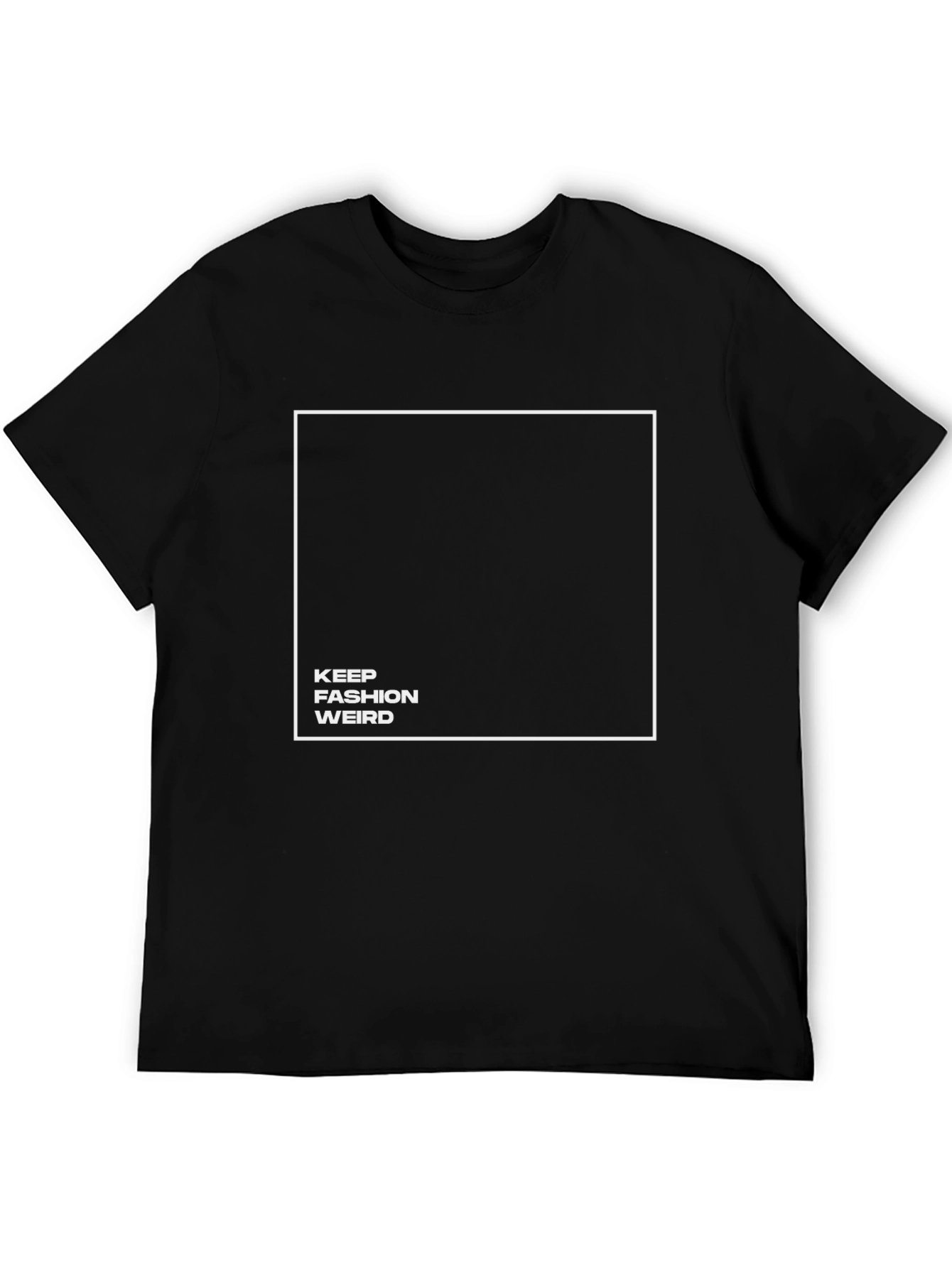 Black Keep Fashion Weird Graphic Tee - Unisex view 5