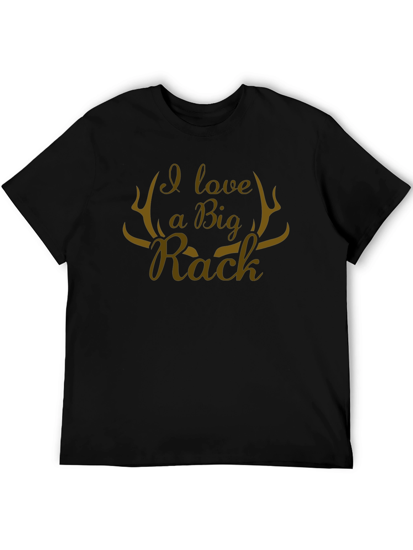 Black I Love A Big Rack Novelty Graphic T-Shirt view 5
