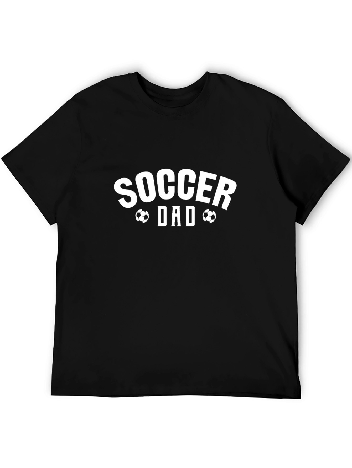 Black Soccer Dad T-Shirt - Black view 5