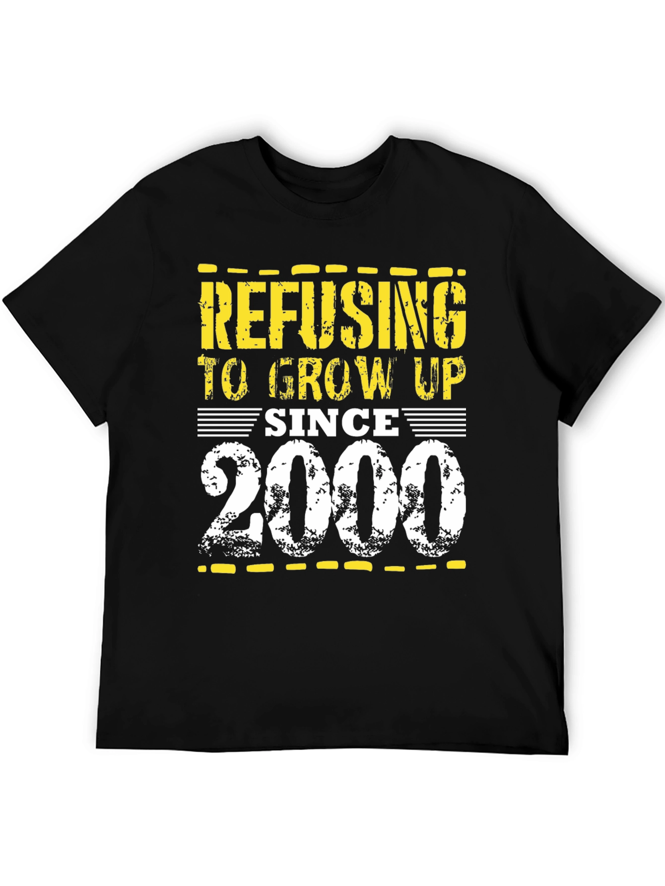 Black Refusing to Grow Up Since 2000 T-Shirt view 5