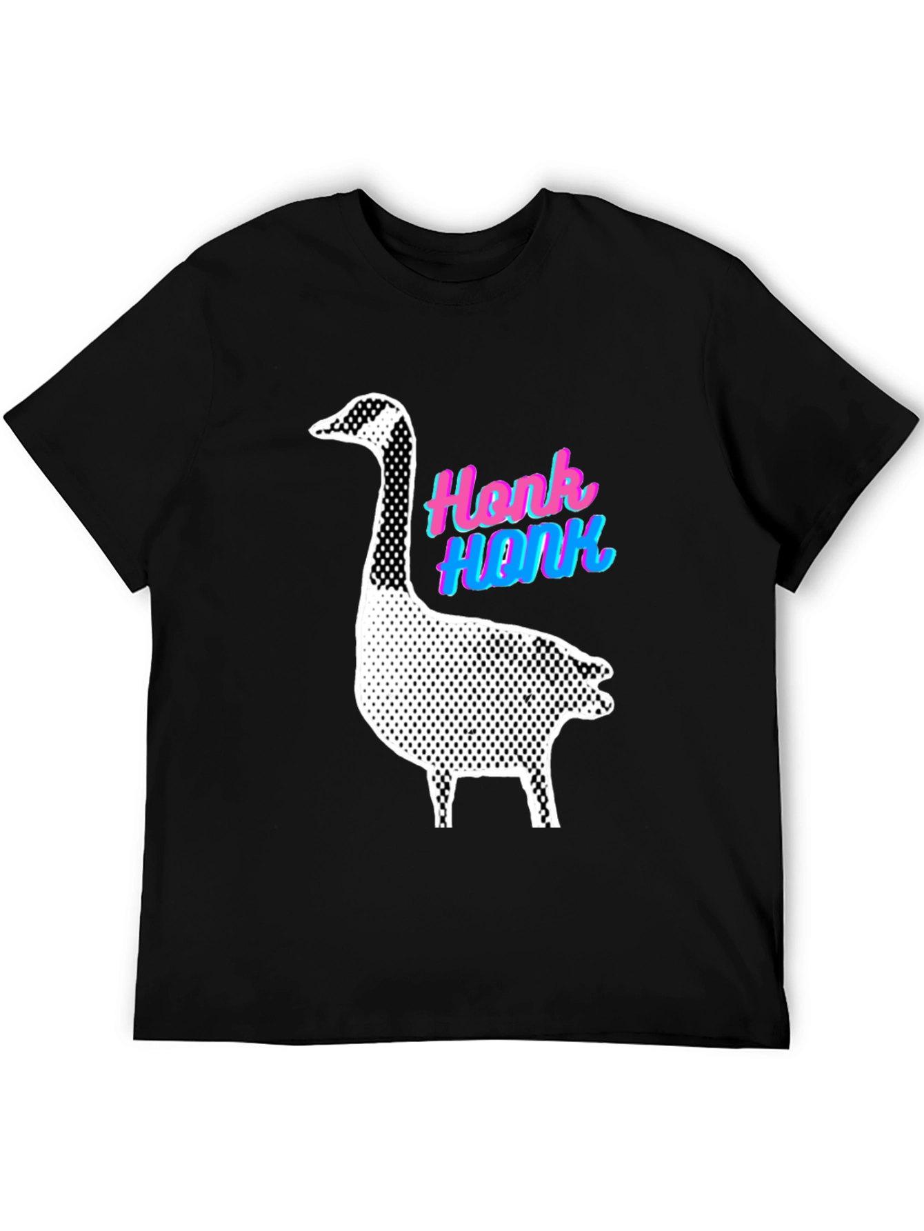 Black Honk Goose Black T-Shirt - Fun Animal Graphic Tee view 5