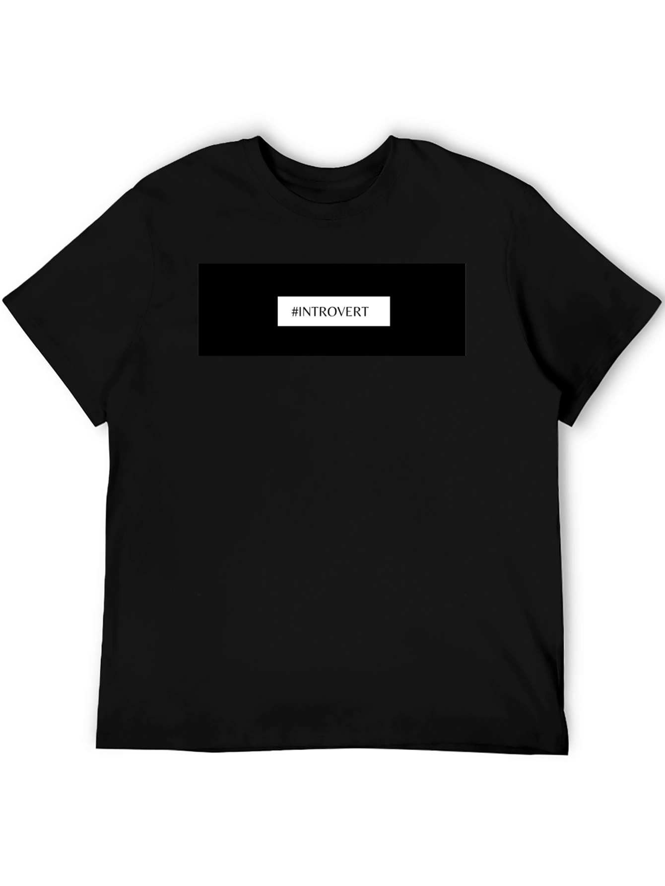 Black Introvert T-Shirt - Black, Comfortable Fit view 5