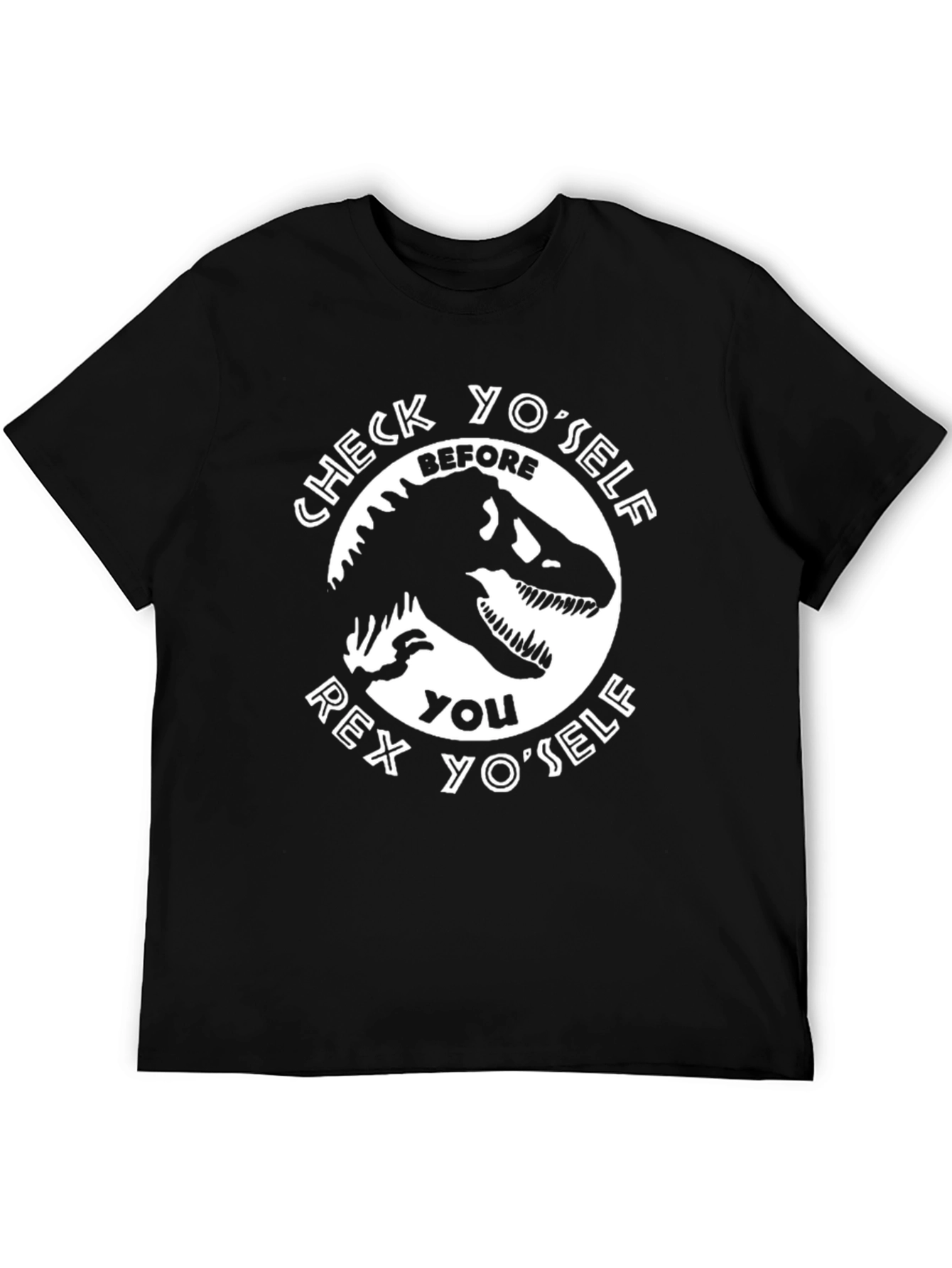 Check Yo'self Rex Yo'self Black T-Shirt - 5