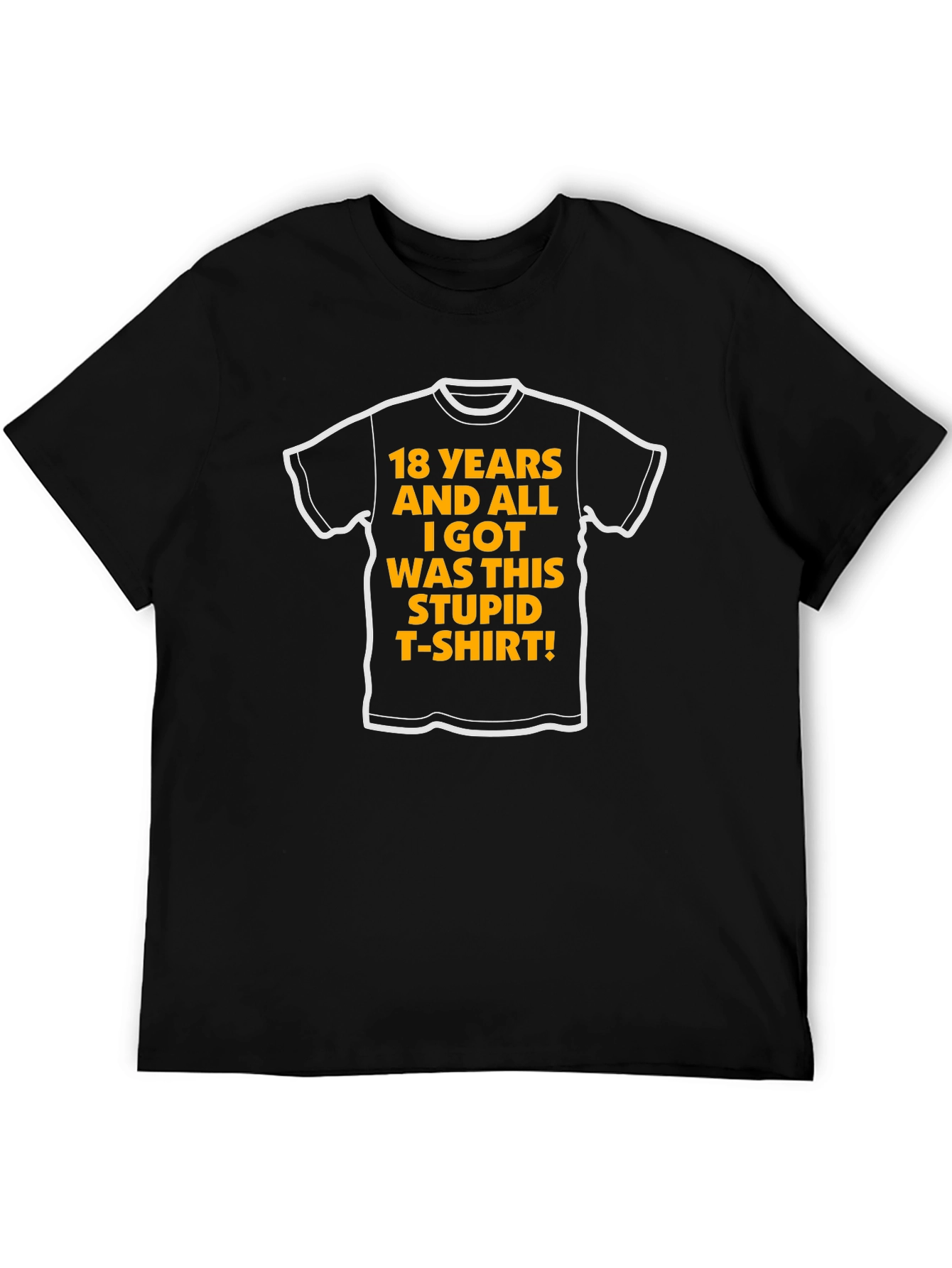Black Funny 18th Birthday Graphic T-Shirt view 5