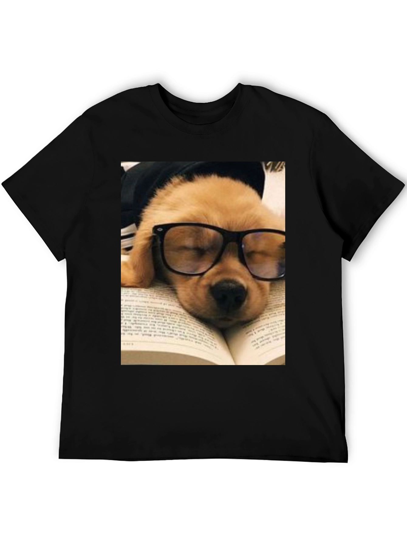Black Bookworm Pup T-Shirt view 5