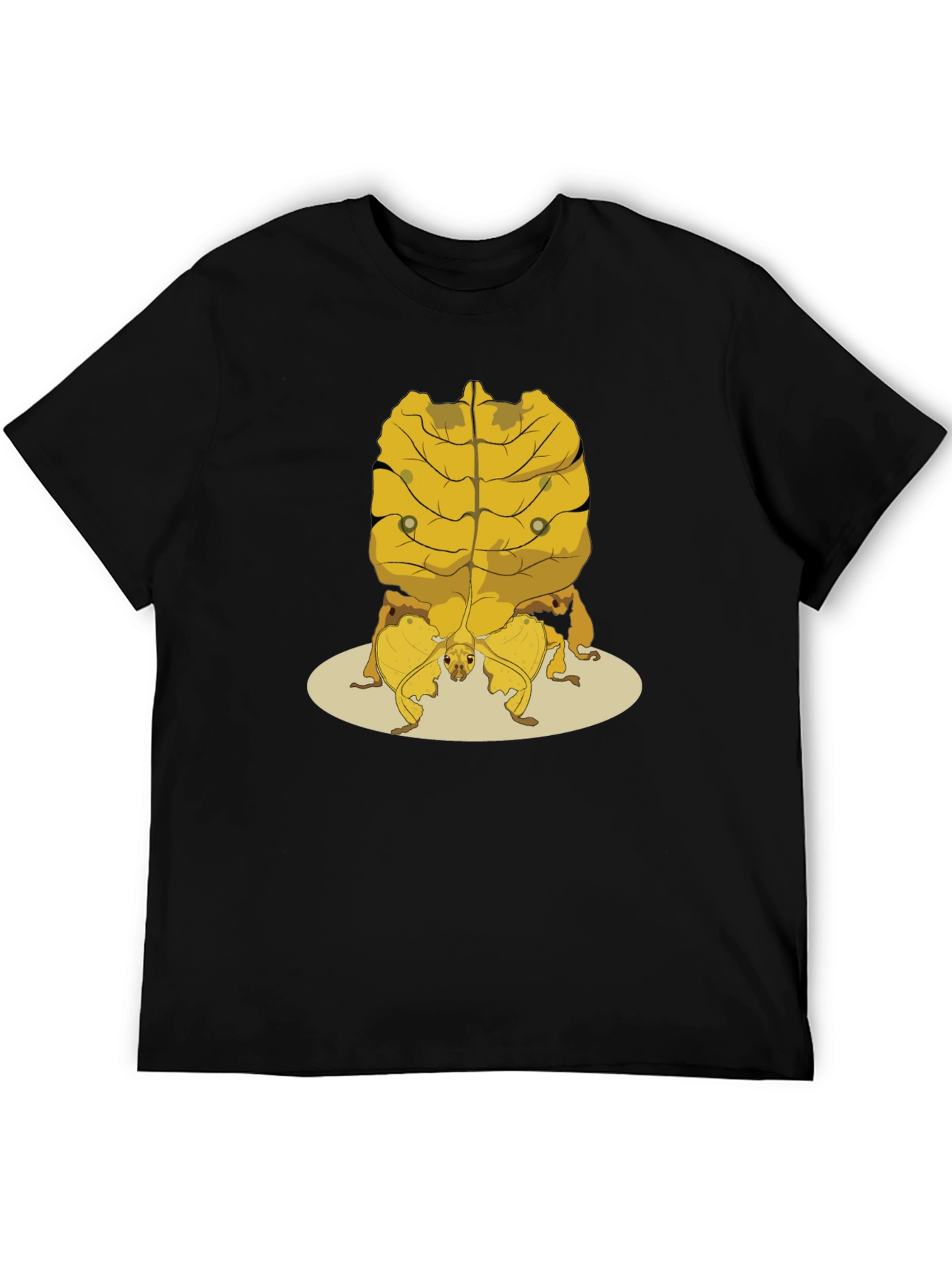 Black Leaf Insect Graphic Tee - Novelty Nature Shirt view 5