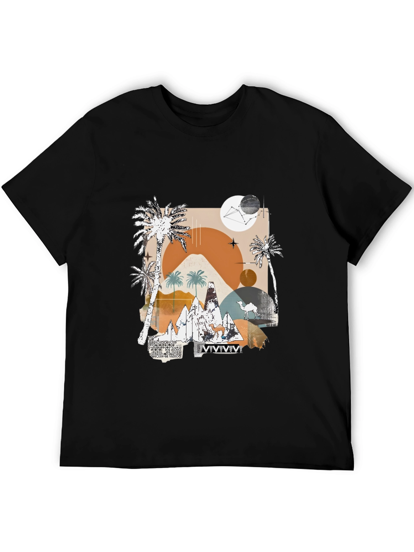 Black Desert Graphic Tee - Modern Abstract Design view 5