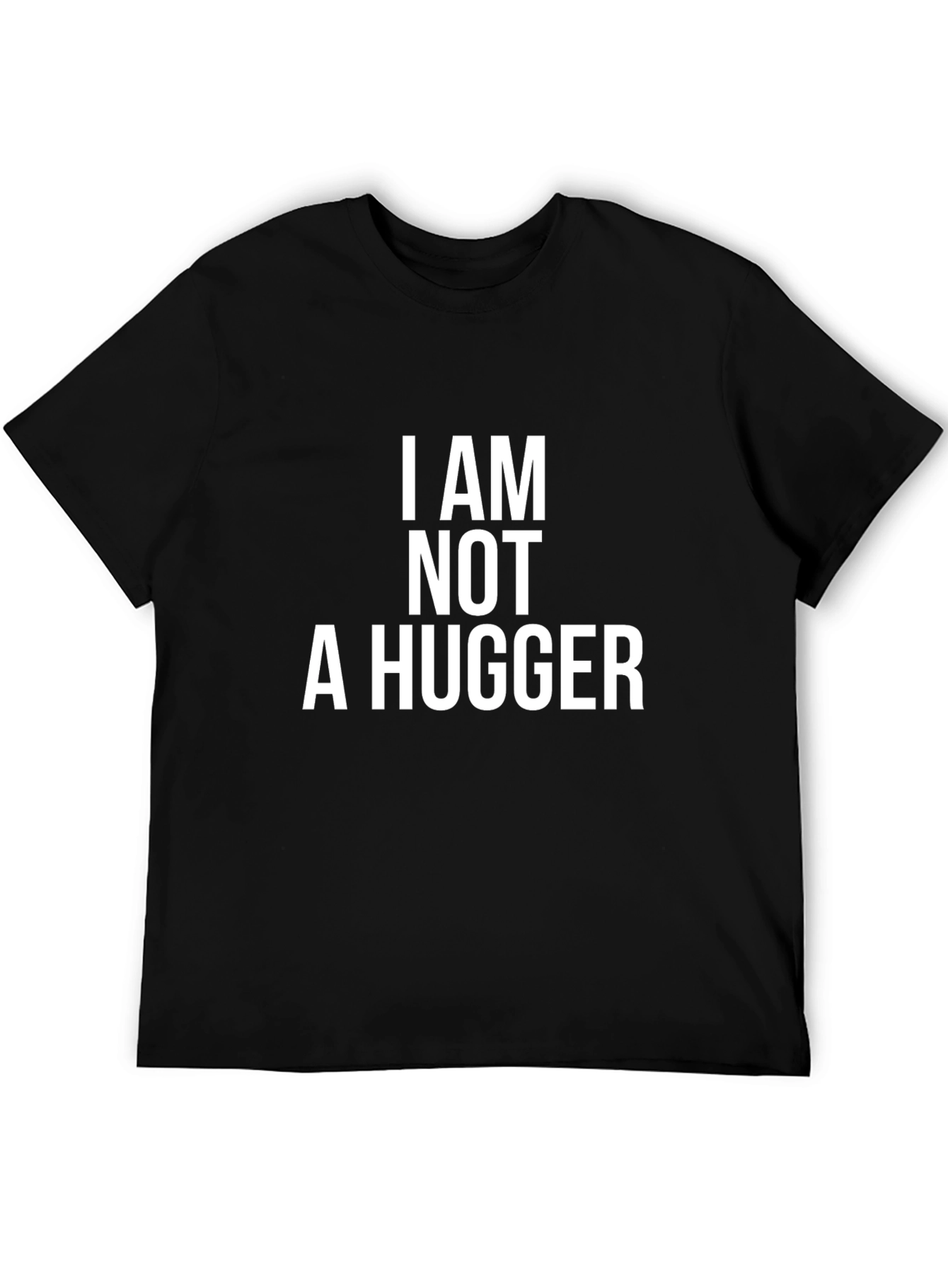 Black I Am Not A Hugger Black Graphic Tee view 5