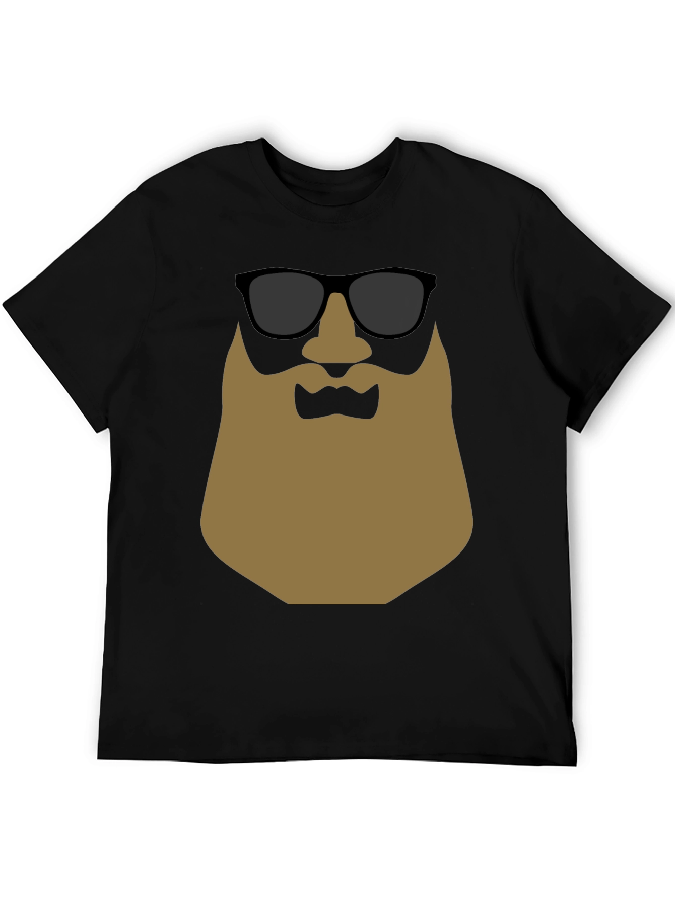 Black Cool Beard T-Shirt - Graphic Tee for Men view 5