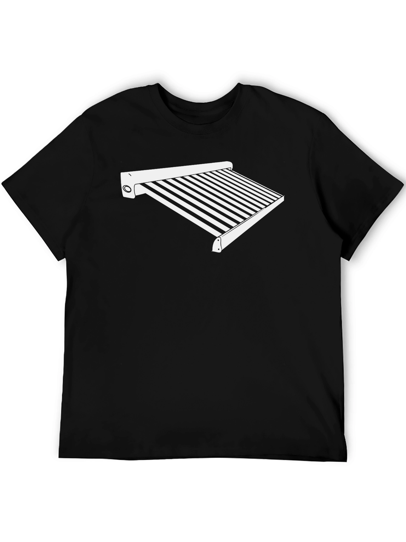 Black Striped Awning Graphic Tee - Black view 5