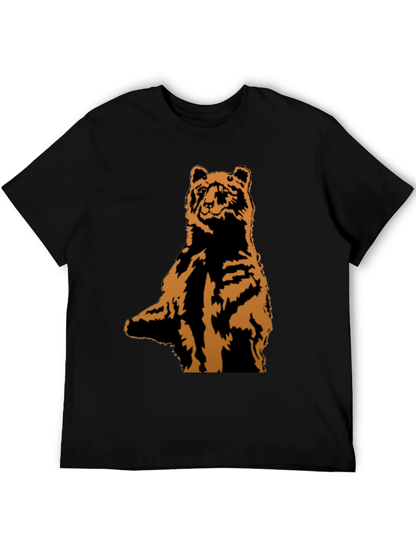 Black Cool Bear Graphic Tee - Black Short Sleeve T-Shirt view 5