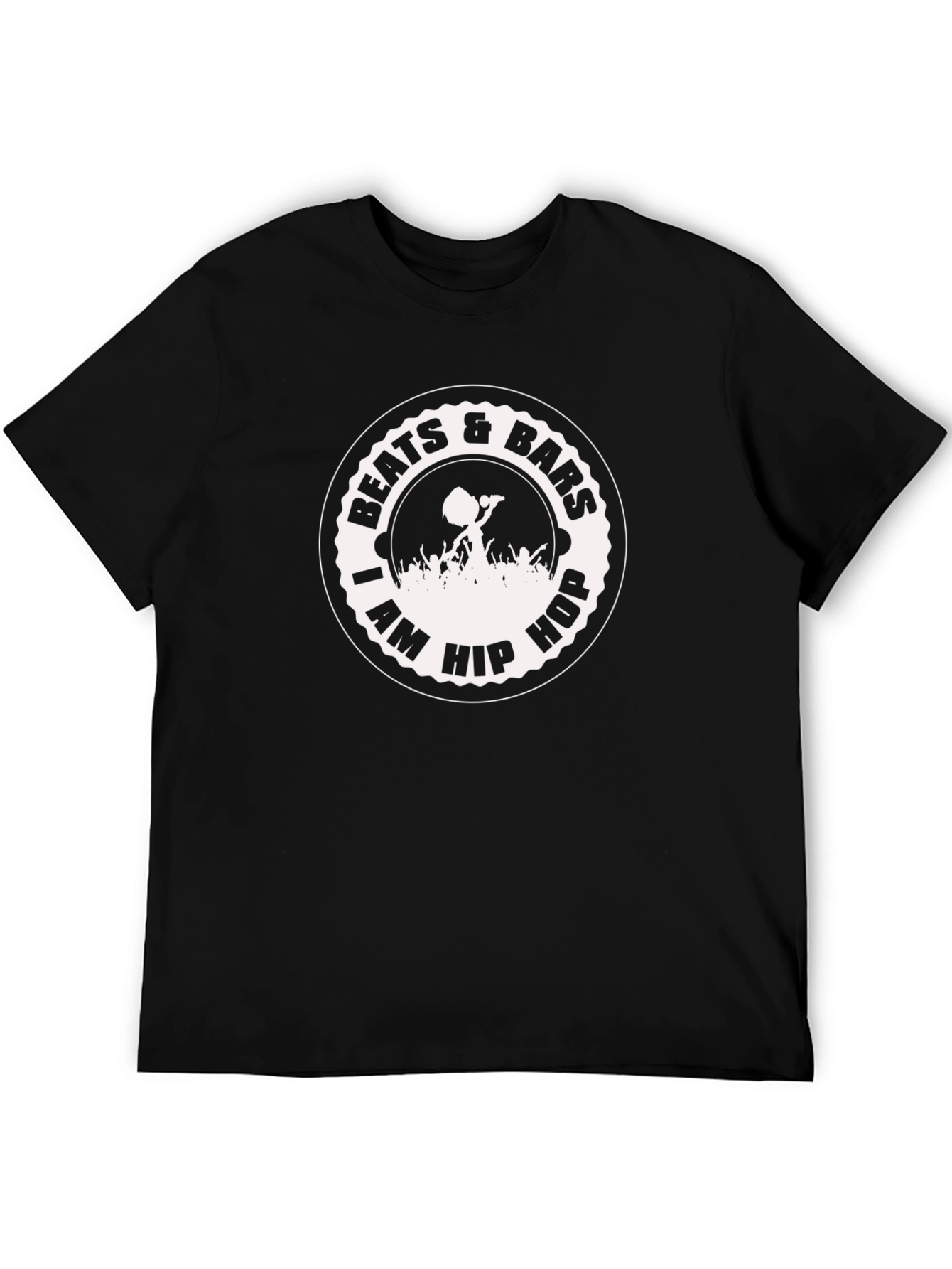 Beats & Bars I Am Hip Hop Black T-Shirt - 5