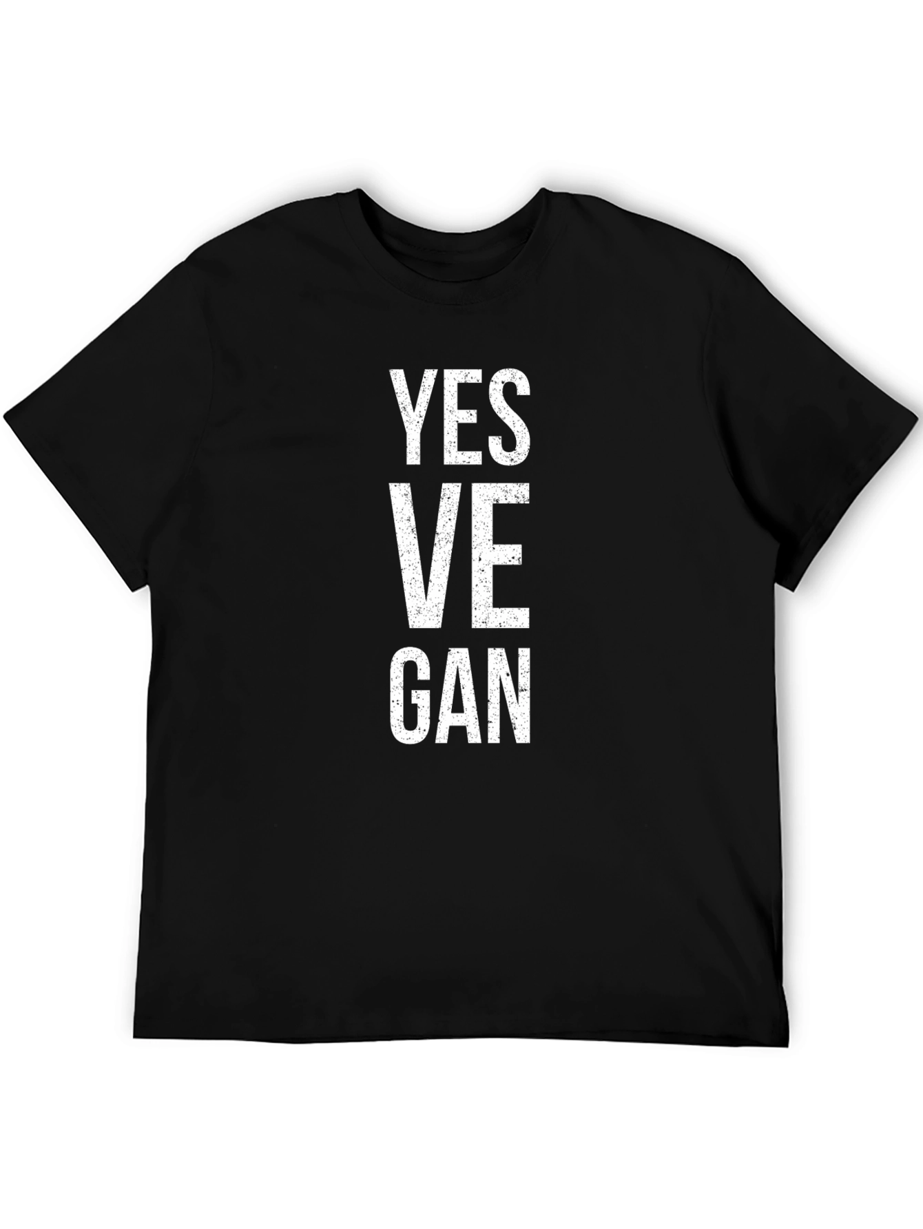 Yes Vegan T-Shirt - Unisex Black Tee - 5