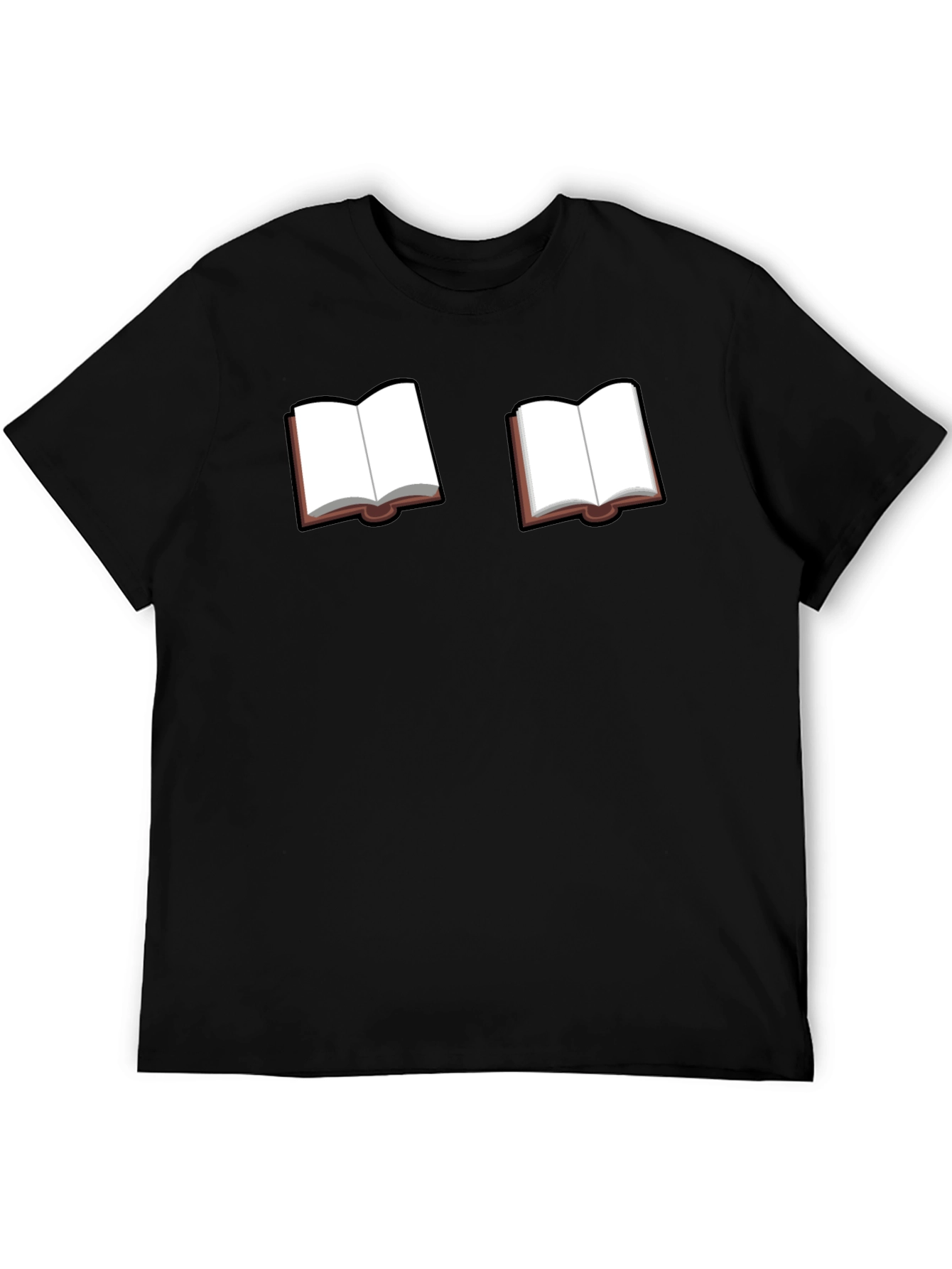 Black Bookworm Black Tee - Novelty Book Graphic T-Shirt view 5