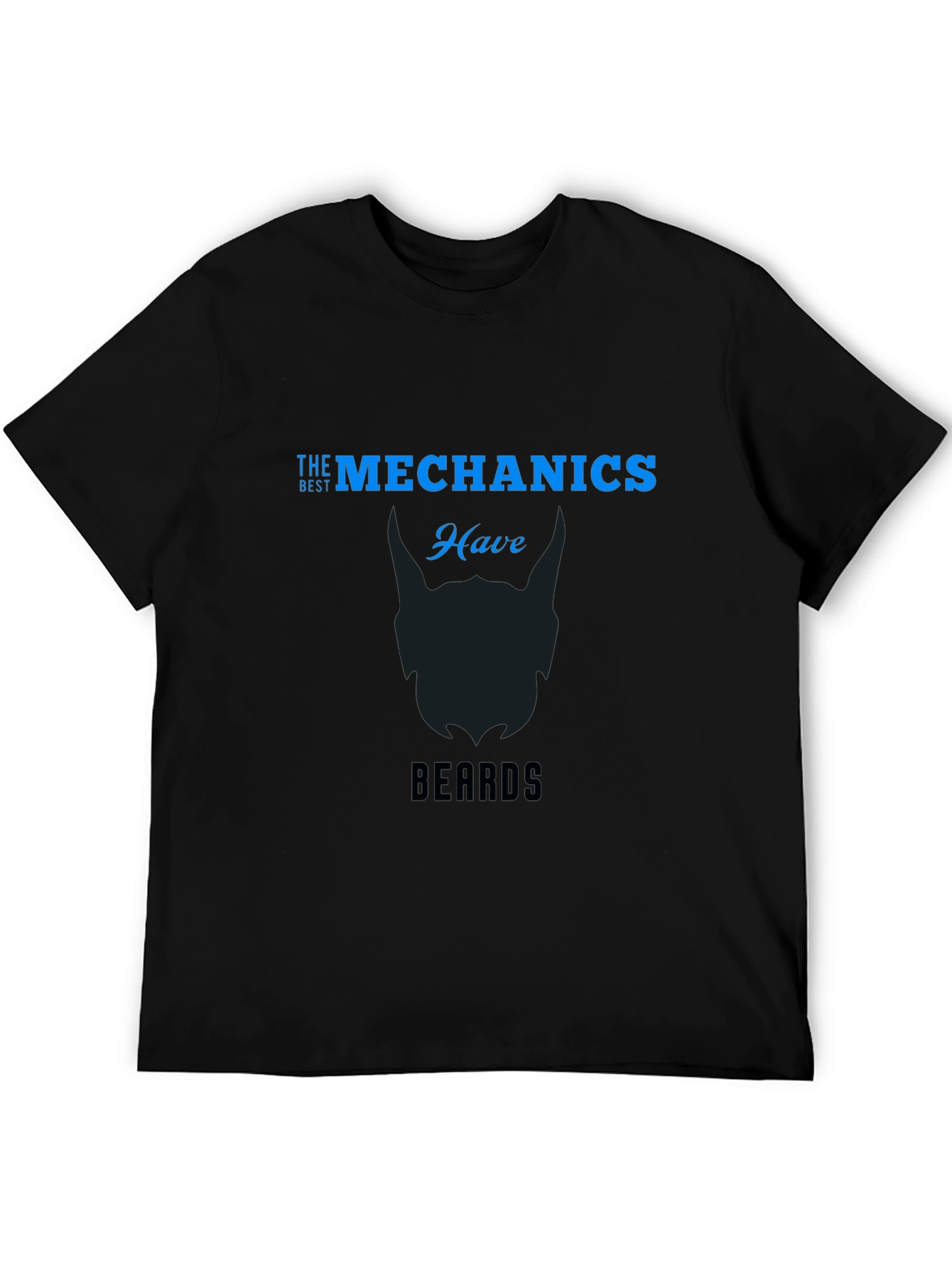 Black Mechanics with Beards Black T-Shirt view 5
