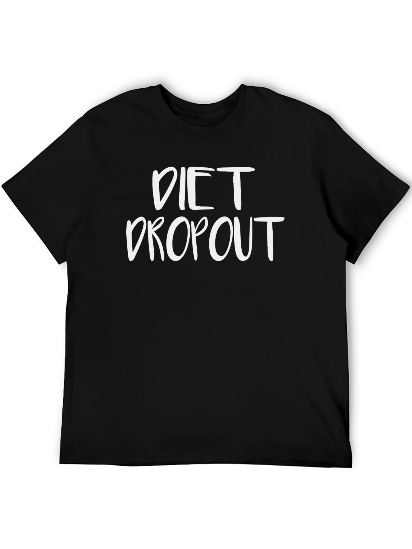Black Diet Dropout Graphic Tee - Funny Fitness Shirt view 5