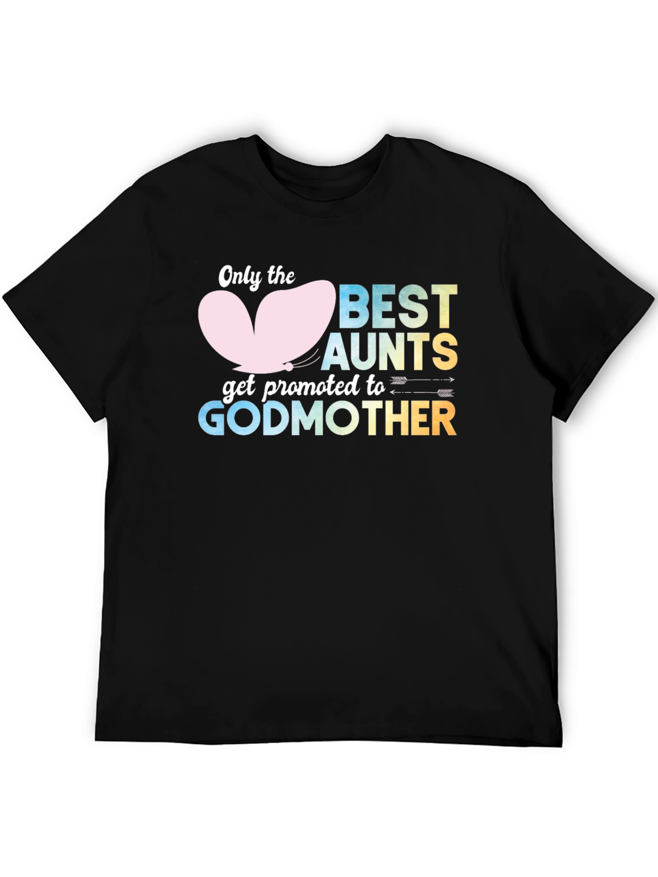 Black Best Aunts Get Promoted to Godmother T-Shirt view 5
