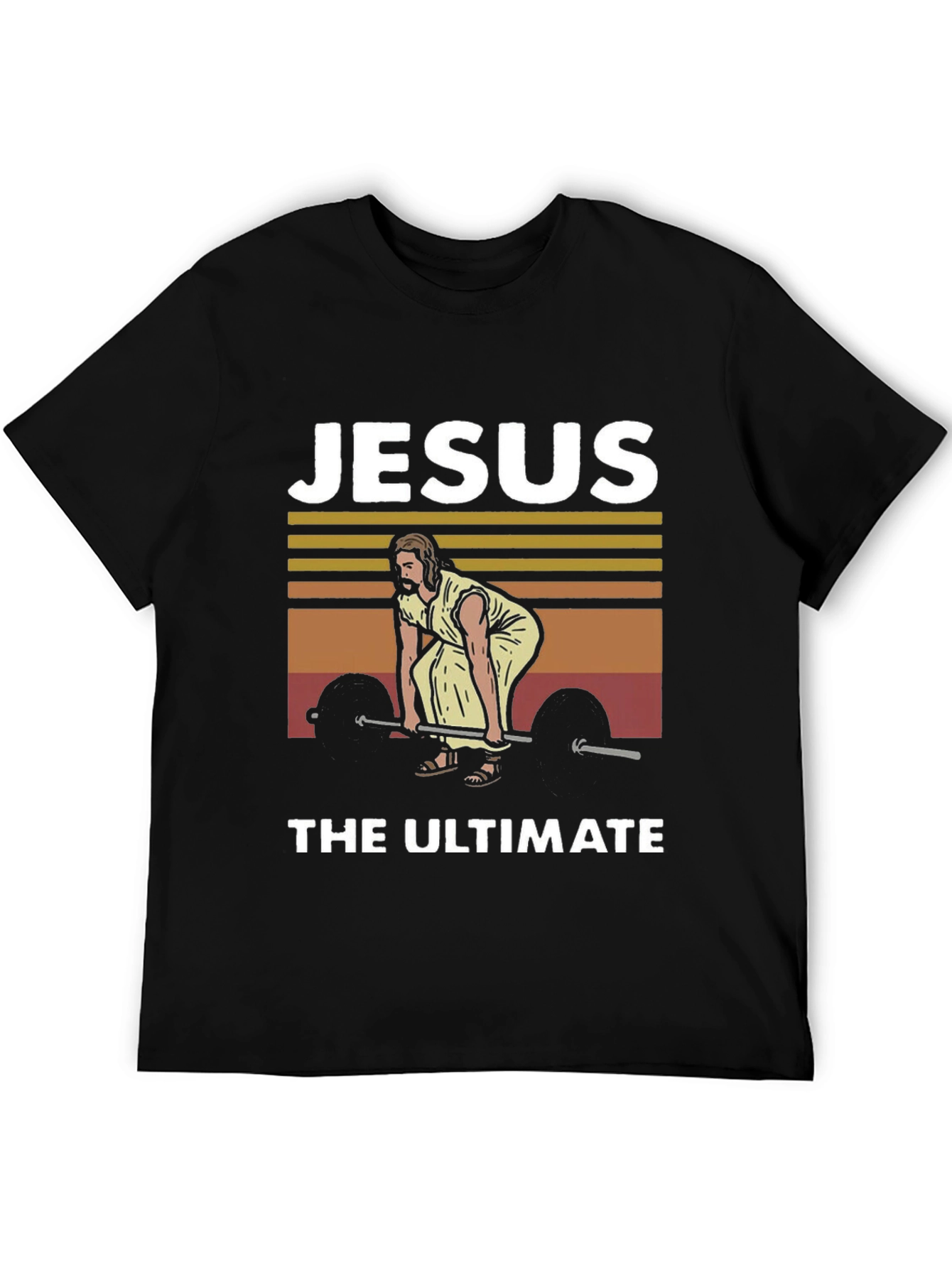 Black Jesus The Ultimate Weightlifter Graphic Tee view 5