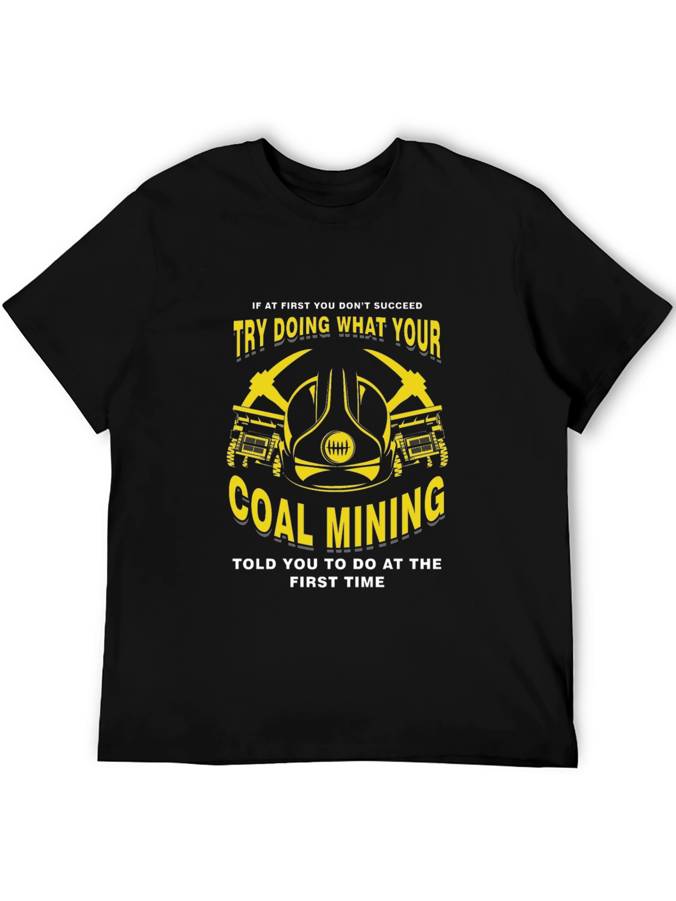 Black Coal Mining Graphic Tee - Funny Work Shirt view 5
