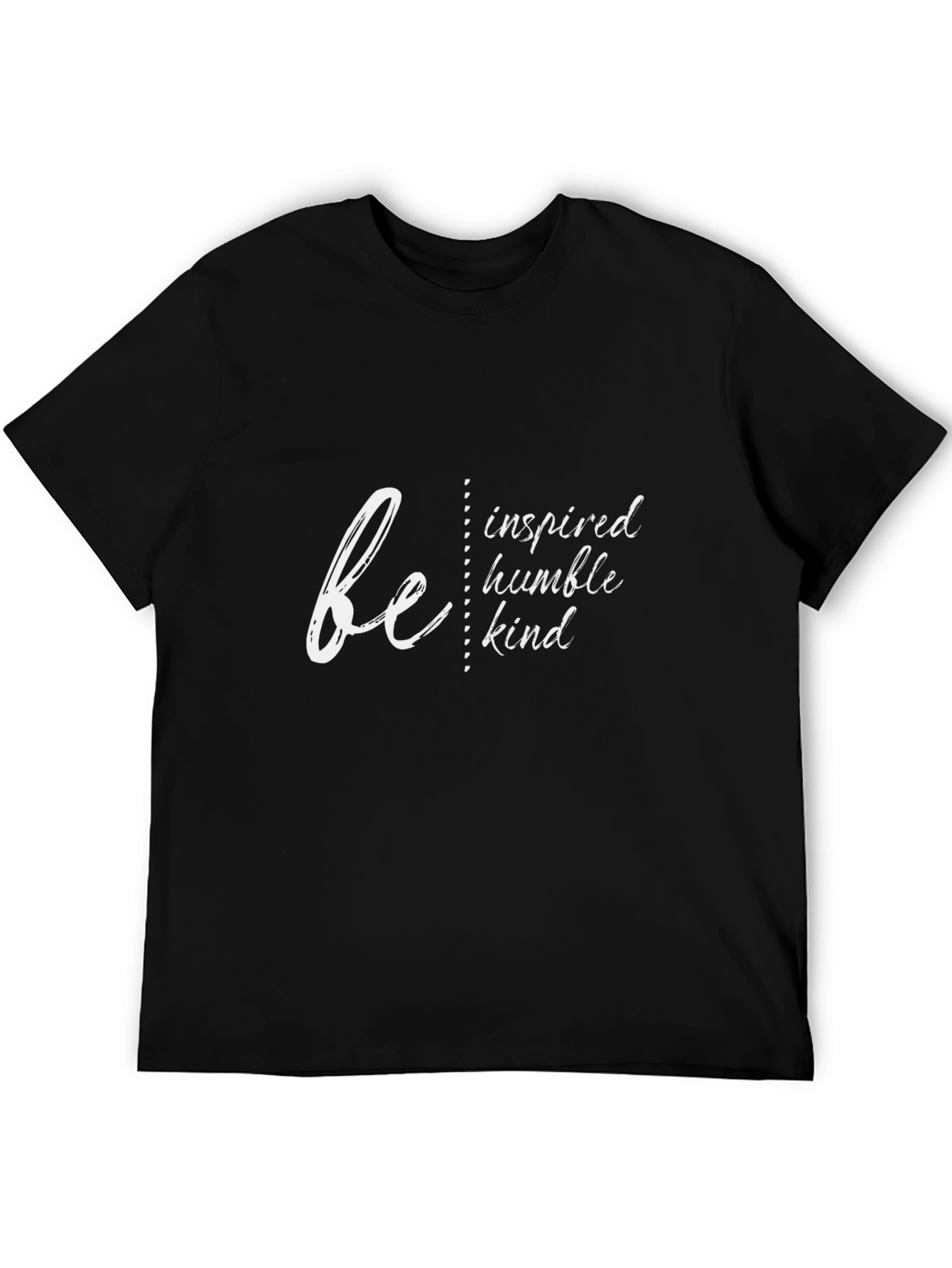 Black Be Inspired T-Shirt: Humble Kind Black Tee view 5