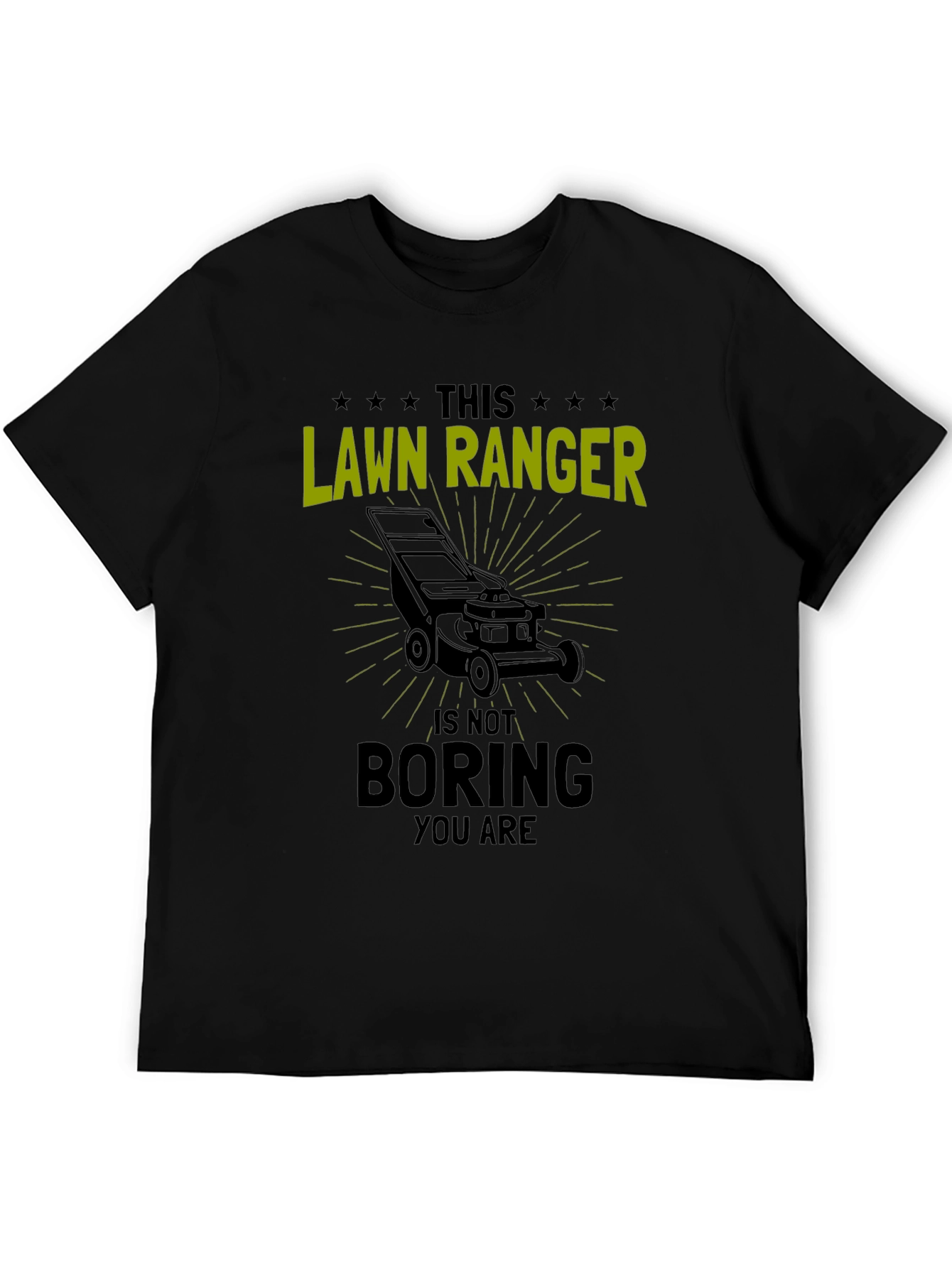 Black Lawn Ranger T-Shirt - Funny Gardening Tee view 5