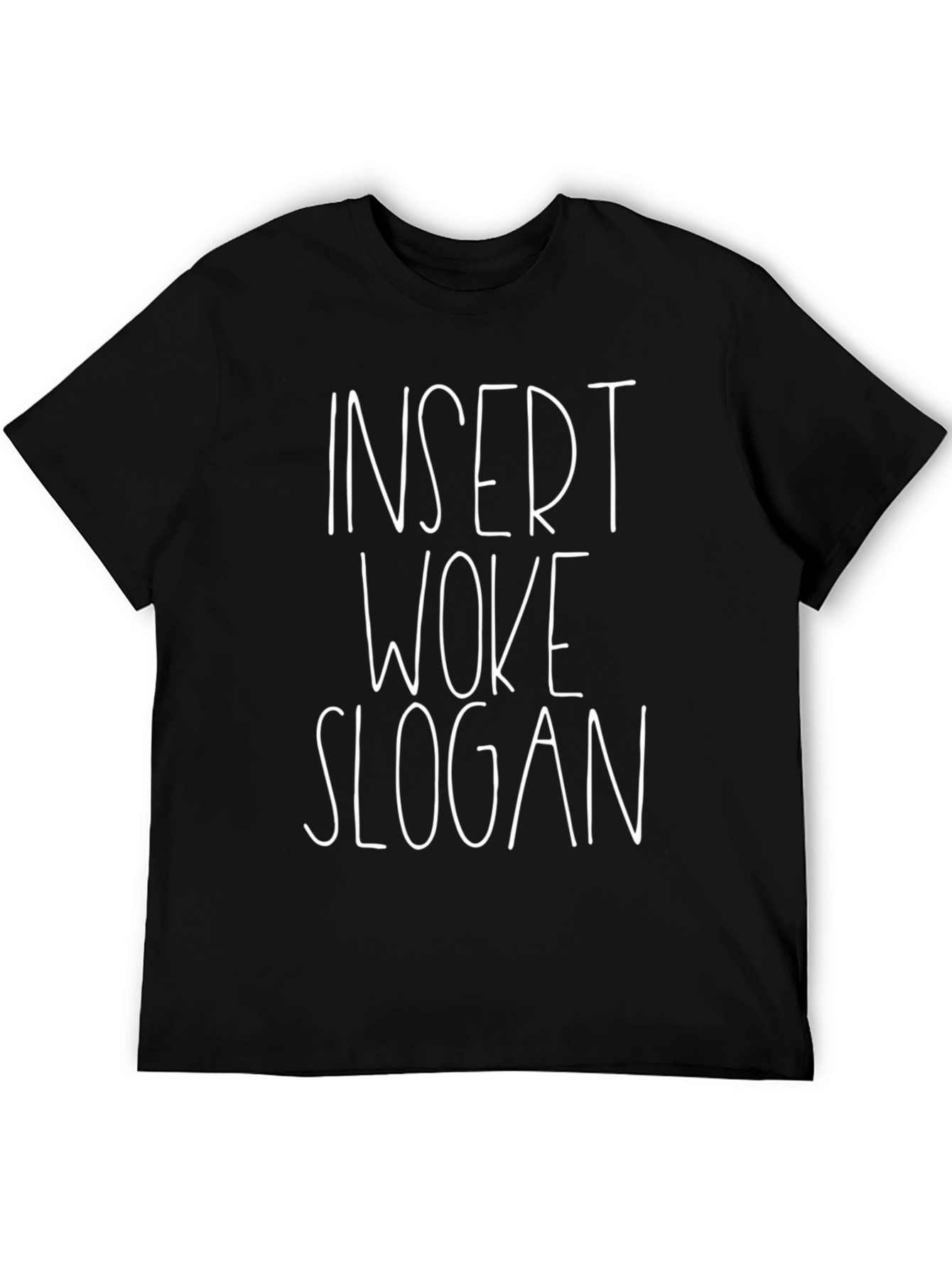 Black Insert Woke Slogan Tee - Mens view 5