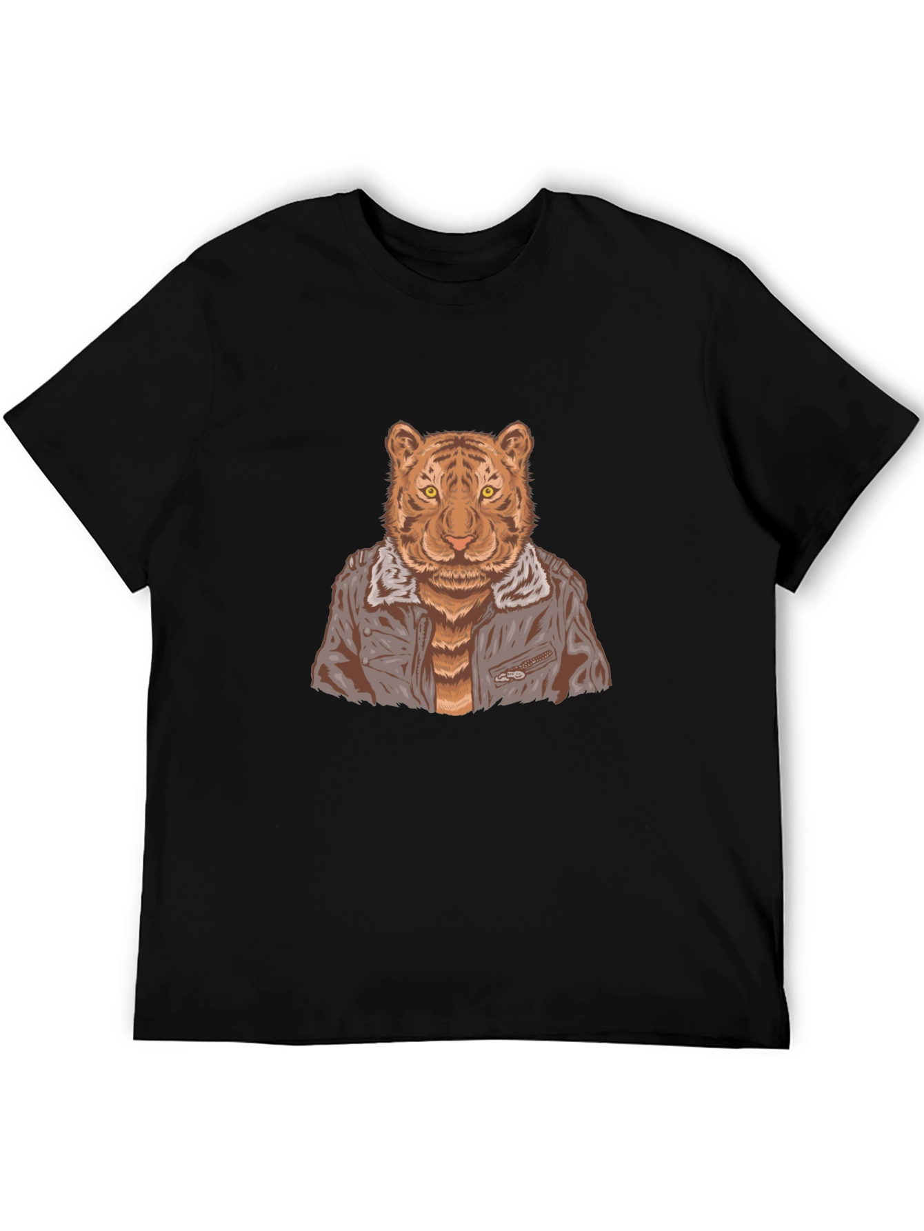 Black Tiger in Jacket Graphic Tee view 5