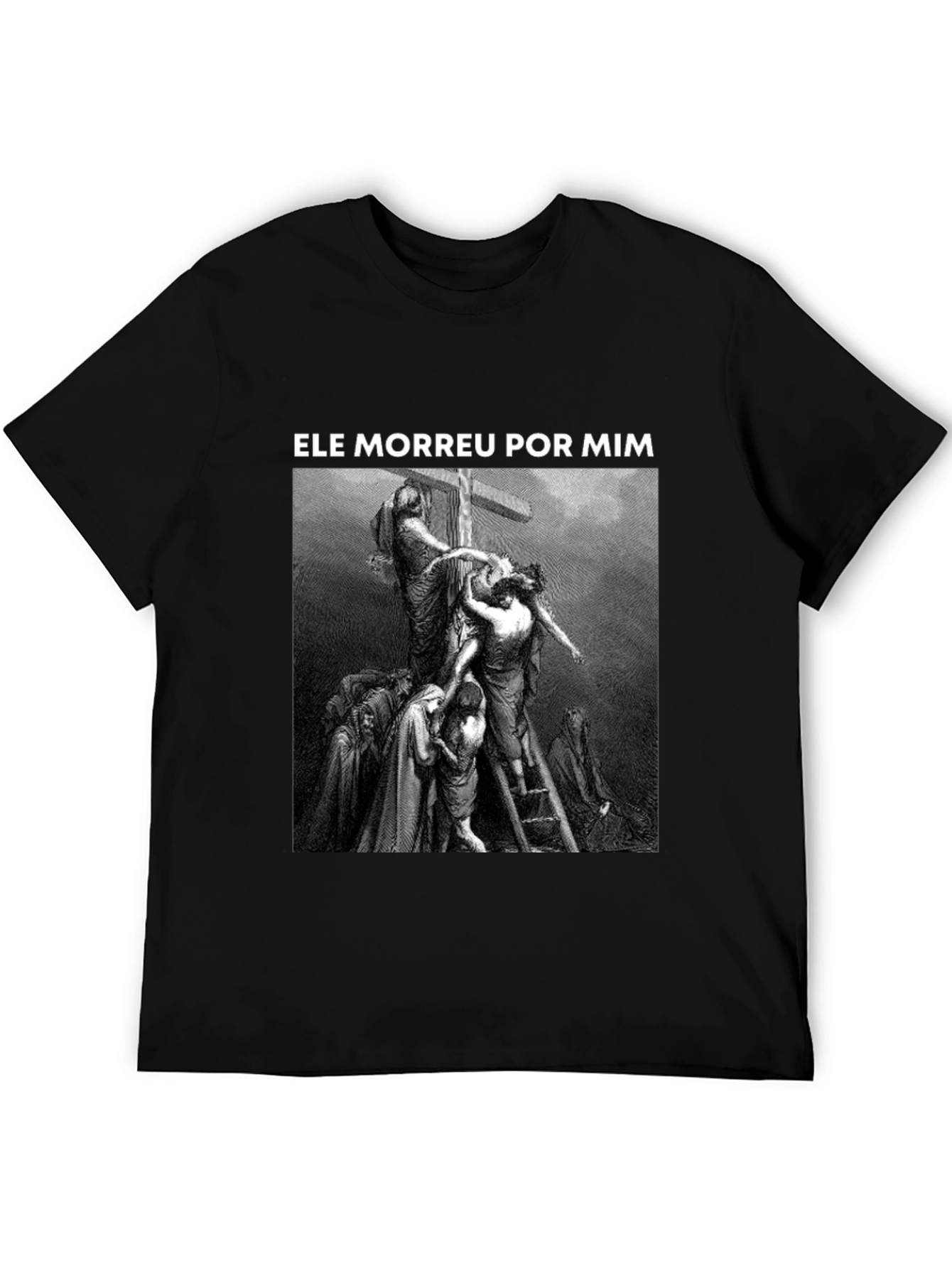 Black He Died For Me Graphic Tee - Black view 5