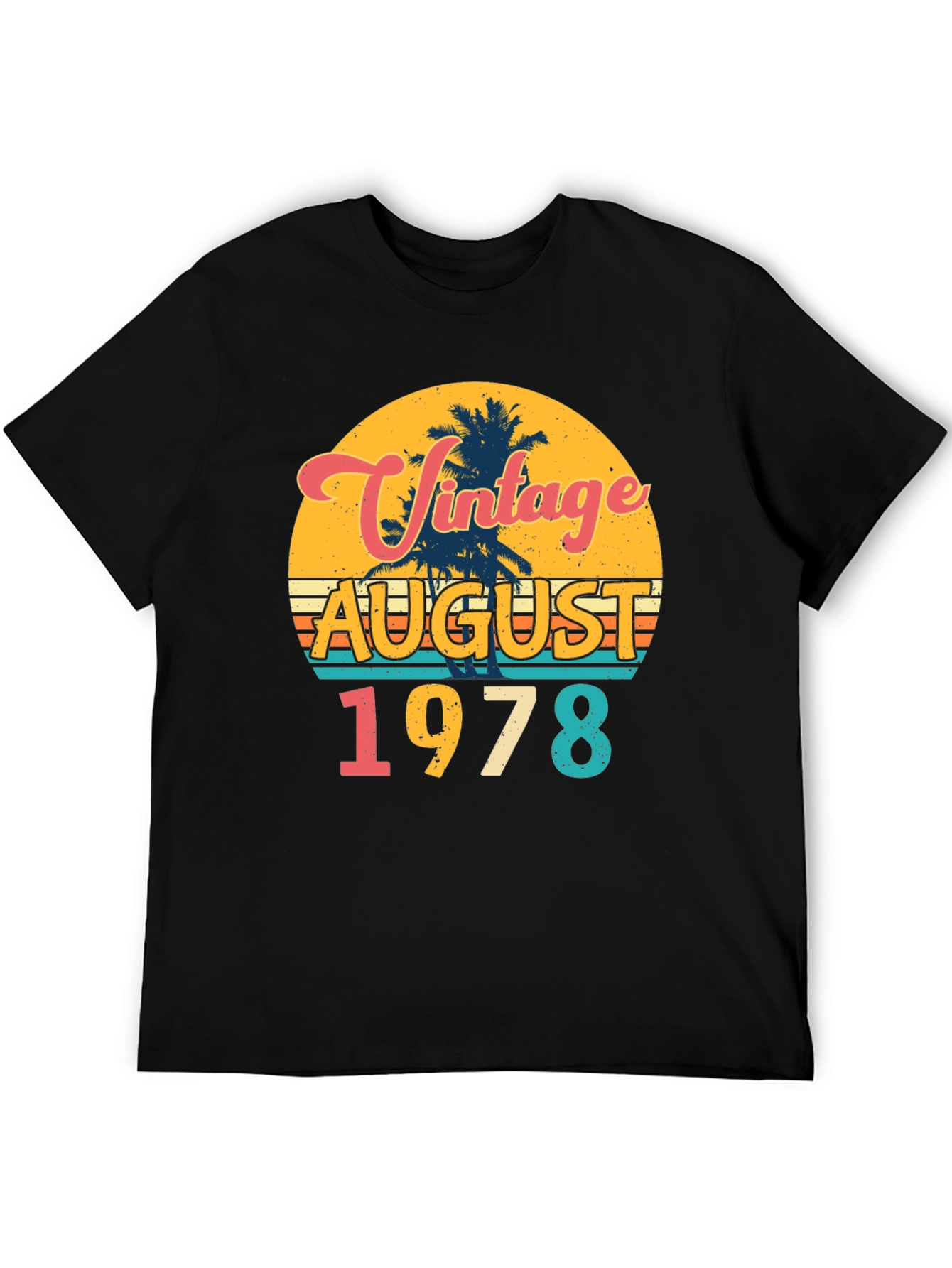 Black Vintage August 1978 Graphic T-Shirt view 5