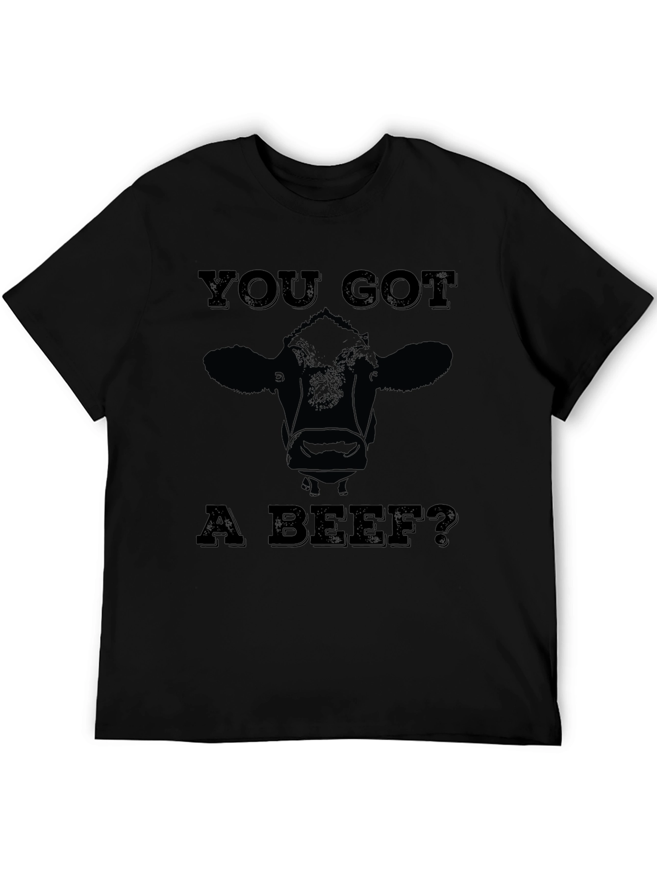 Black You Got A Beef? Graphic Tee - Black view 5