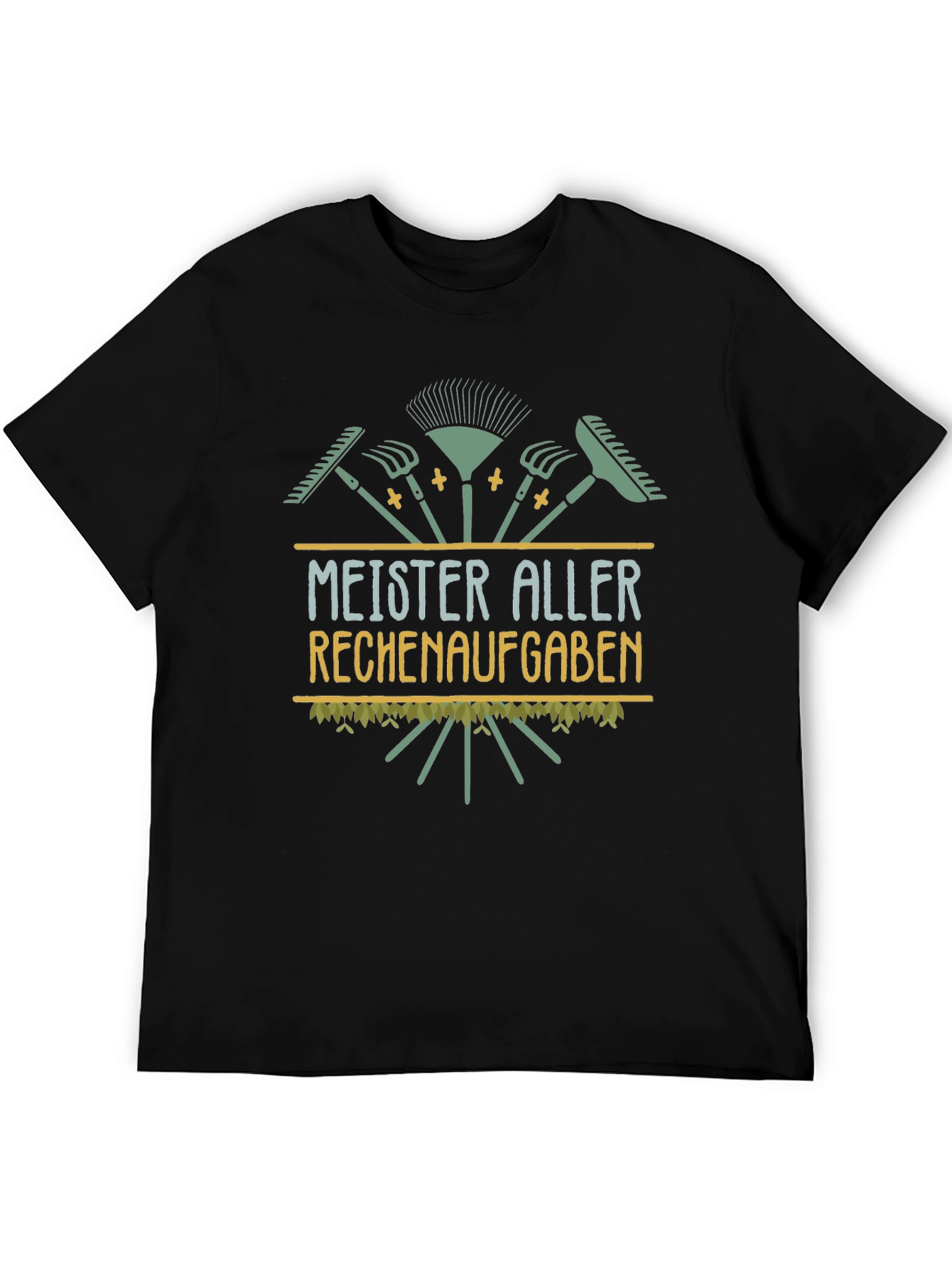 Black Meister Aller Rechenaufgaben Funny Gardening T-Shirt view 5