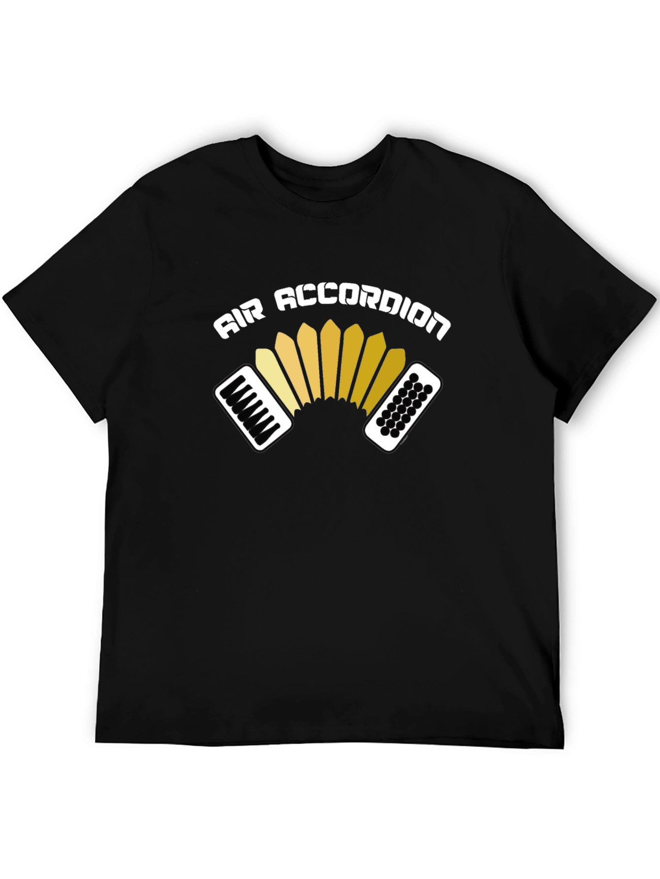 Black Air Accordion T-Shirt - Music Lover Tee view 5