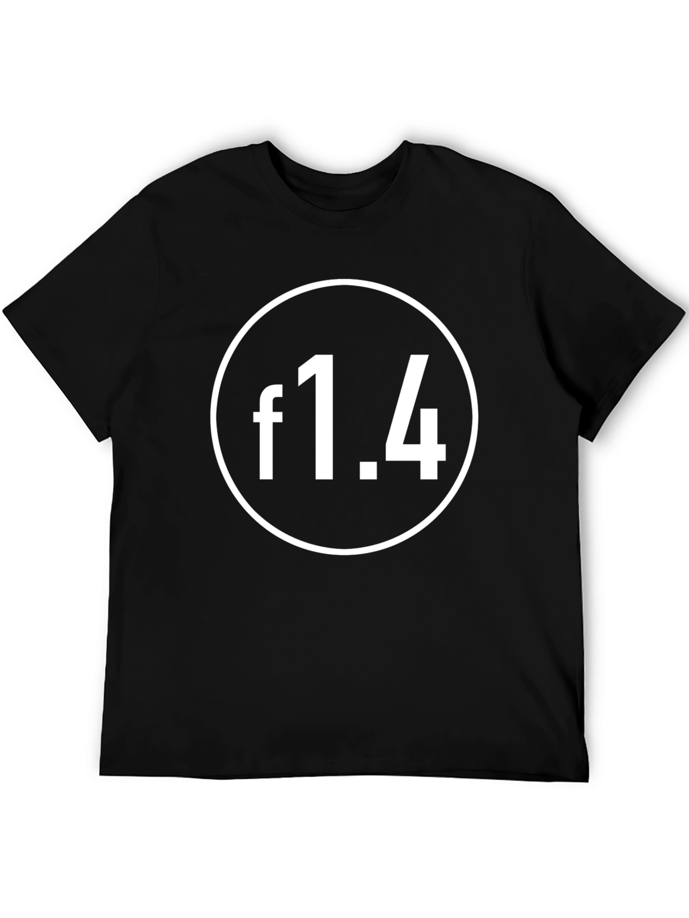 Black f1.4 Aperture Black T-Shirt - Photography Enthusiast Tee view 5
