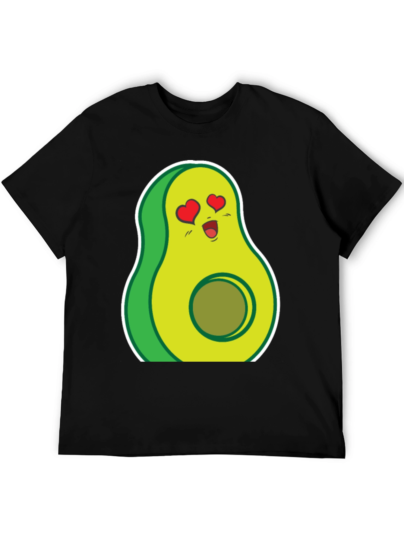 Black Avocado Love T-Shirt - Funny Food Tee view 5