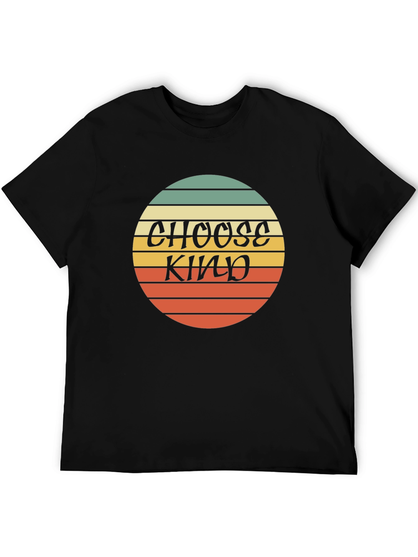 Black Choose Kind Retro Graphic Tee view 5