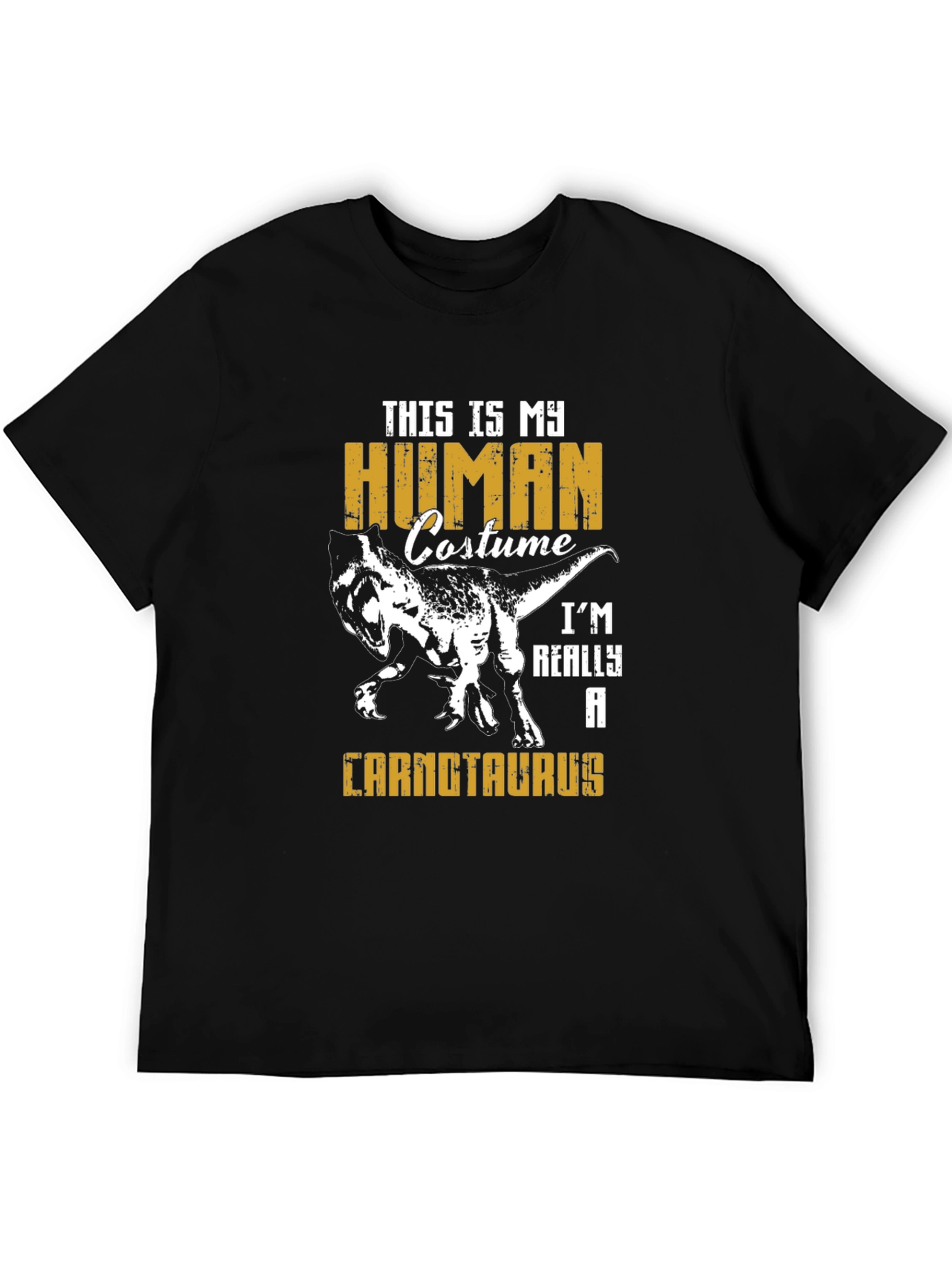 Black Human Costume Carnataurus Graphic Tee view 5