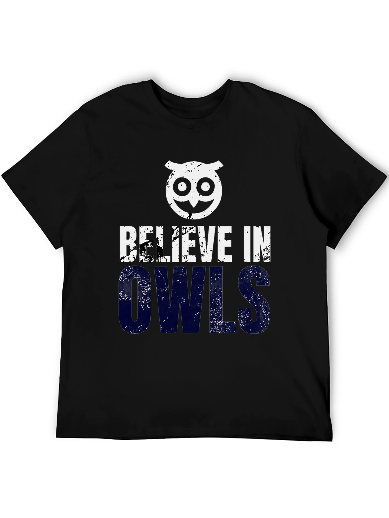 Black Believe in Owls Graphic Print T-Shirt view 5