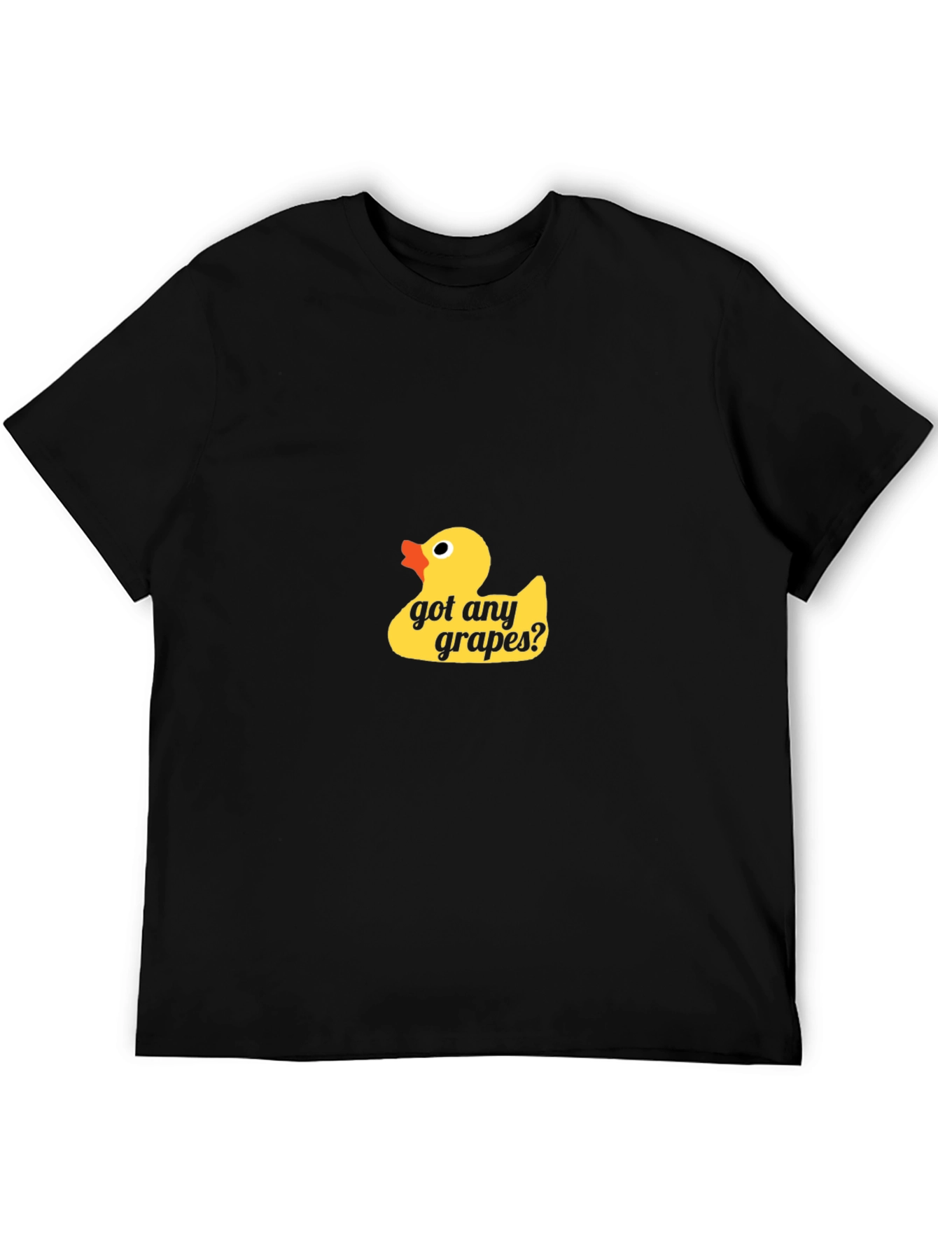 Black Got Any Grapes T-Shirt - Novelty Duck Tee view 5