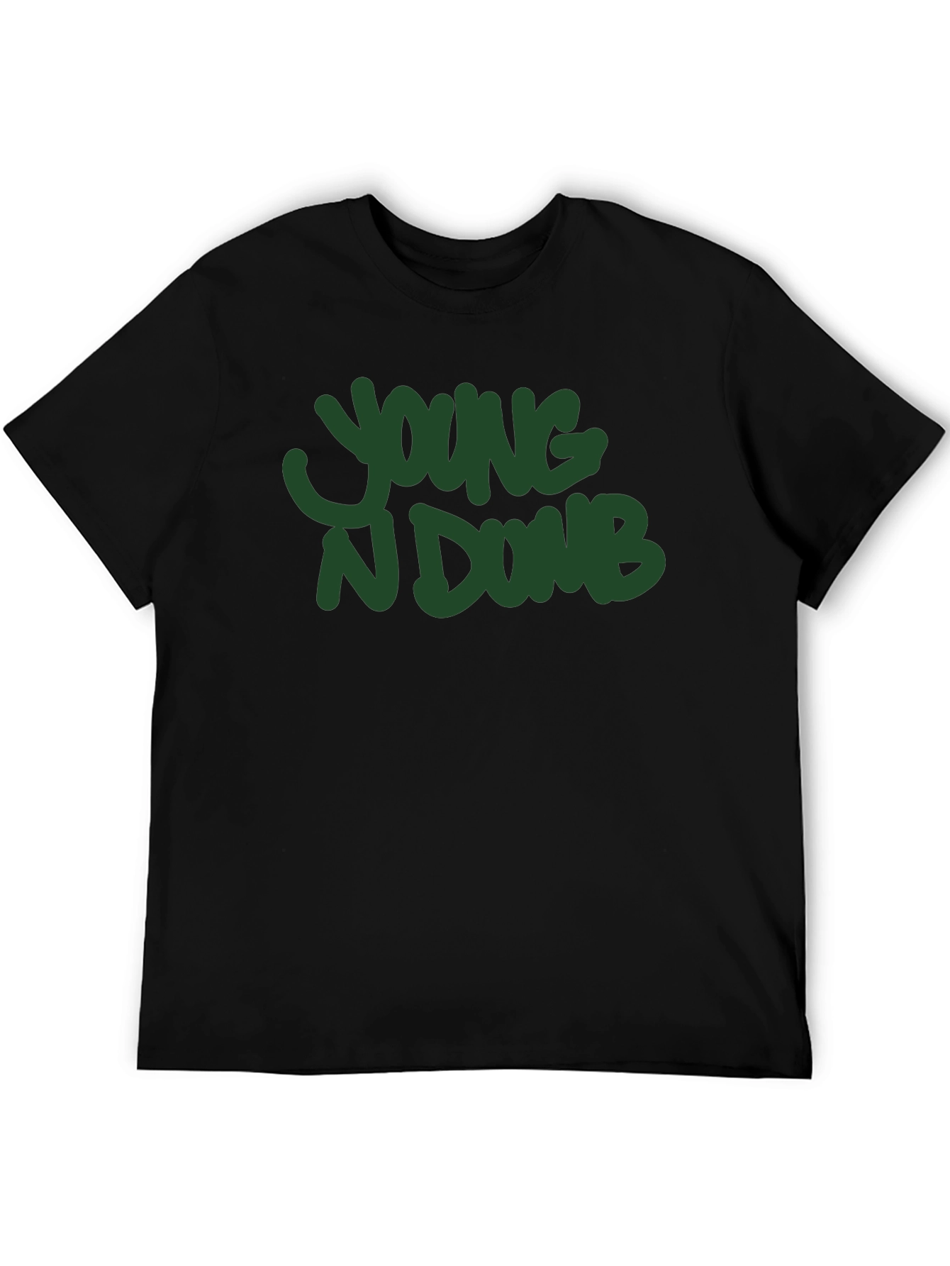 Black Young N Dumb Crew Neck T-Shirt view 5
